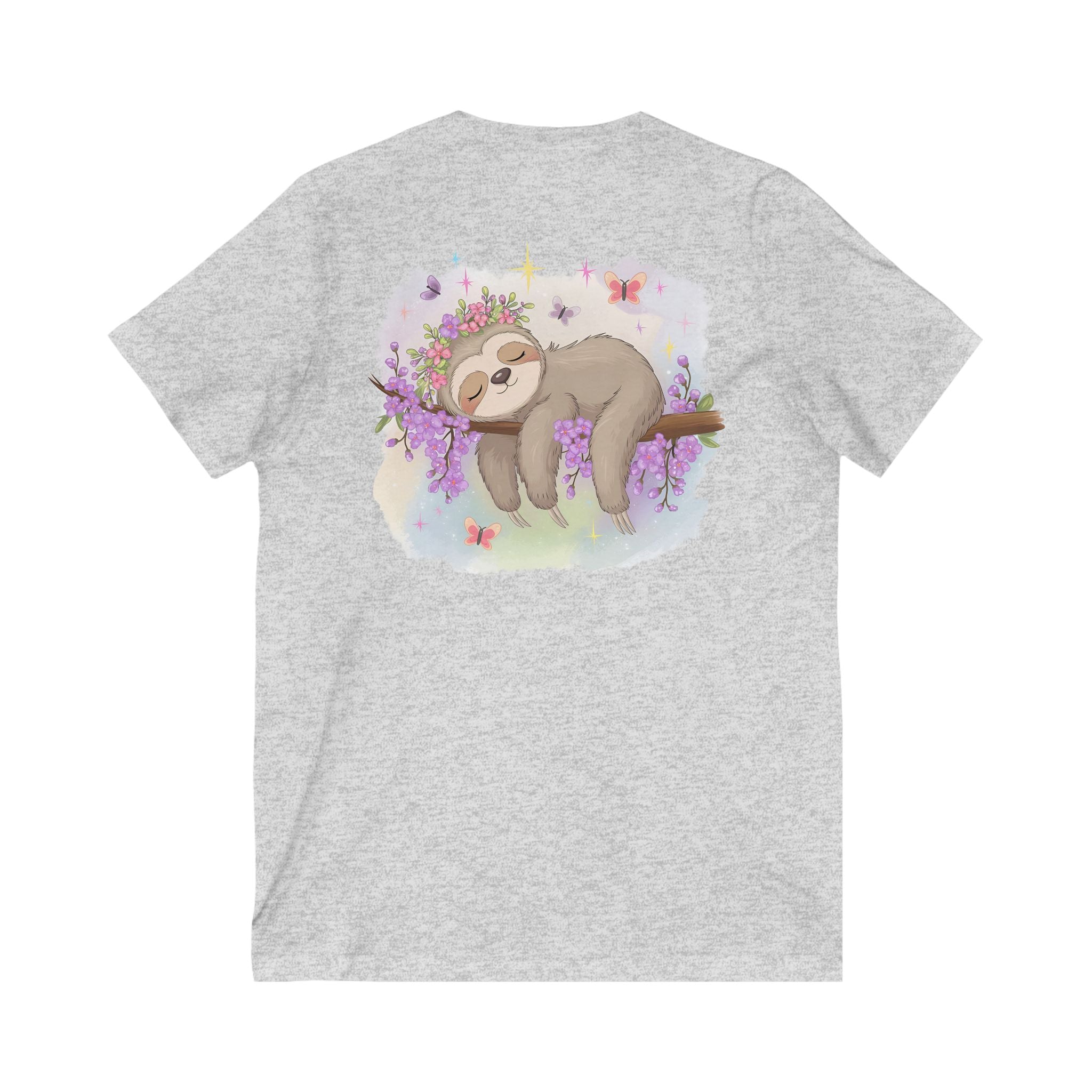 Cute Sloth Relaxation V-Neck T-Shirt