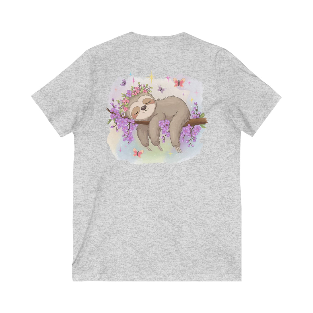 Cute Sloth Relaxation V-Neck T-Shirt