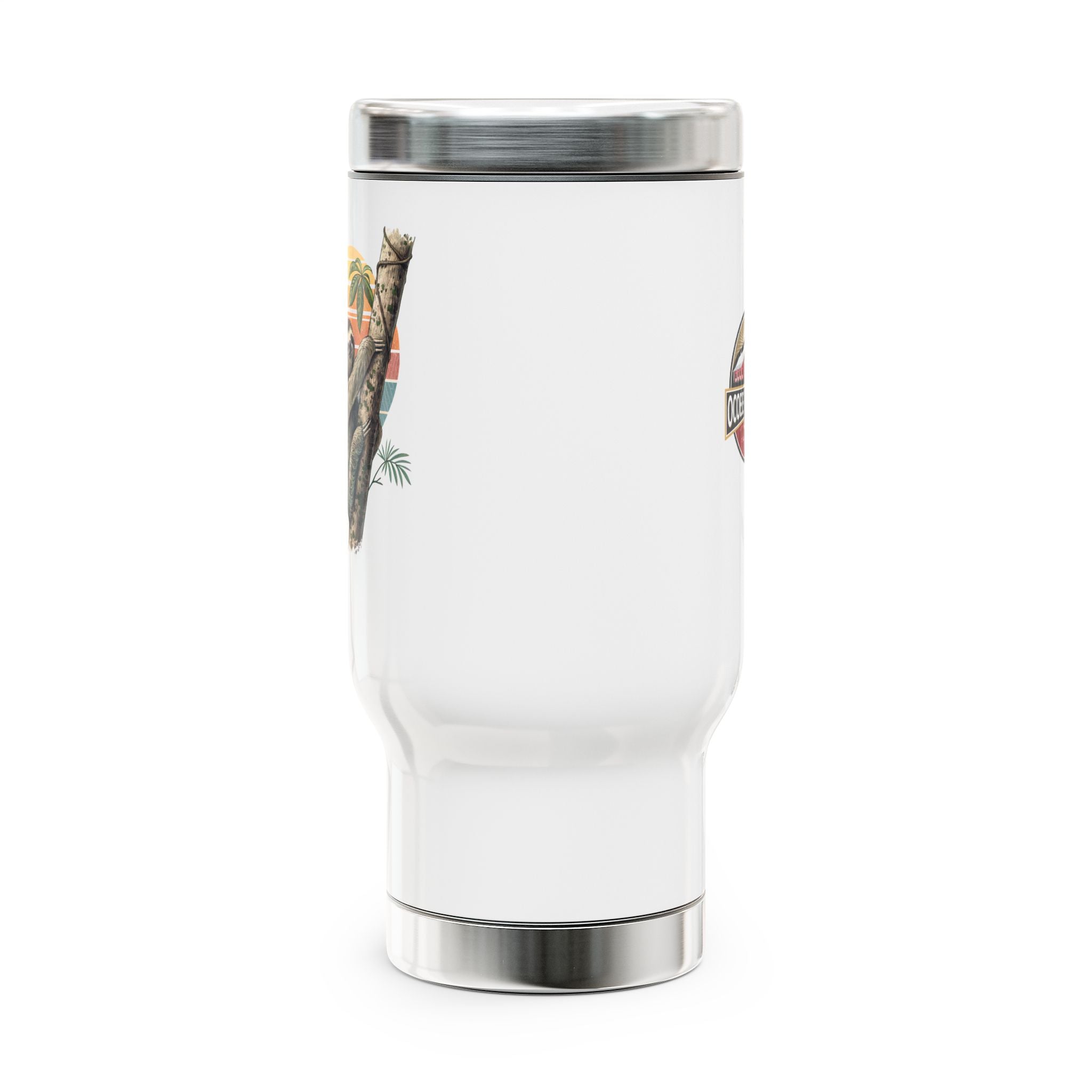 Charming Sloth Stainless Steel Travel Mug - 14oz Insulated Cup with Handle