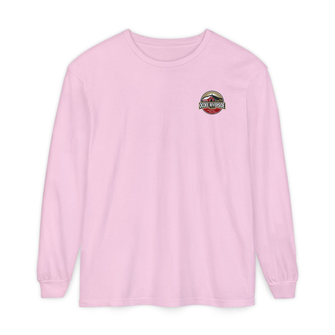 Unisex Garment-Dyed Long Sleeve T-Shirt with Cow Design - Perfect for Animal Lovers