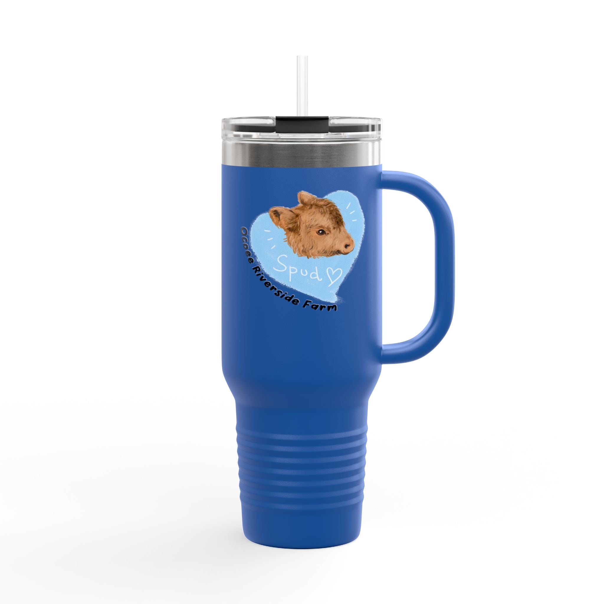 Cute Cow Insulated Travel Mug - 40oz - Perfect for Adventure Lovers!