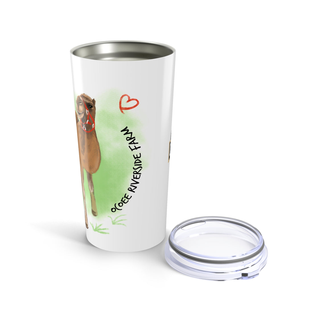 Custom 20oz Tumbler - Riverside Farm Camel Design