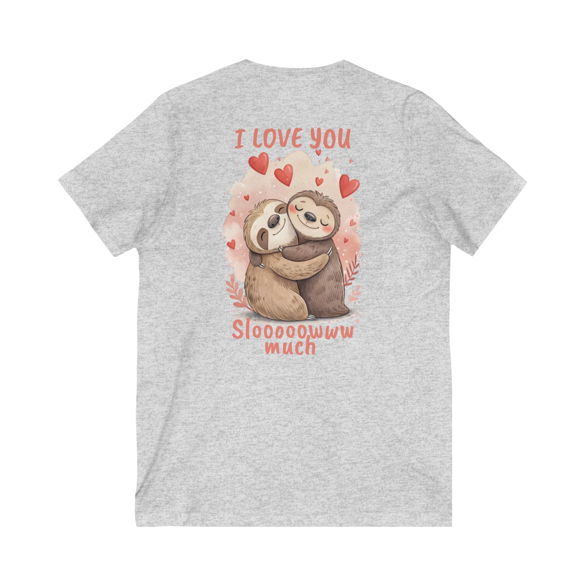 Cute Sloth V-Neck T-Shirt for Animal Lovers