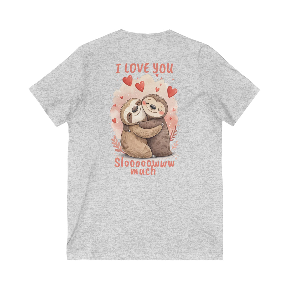 Cute Sloth V-Neck T-Shirt for Animal Lovers