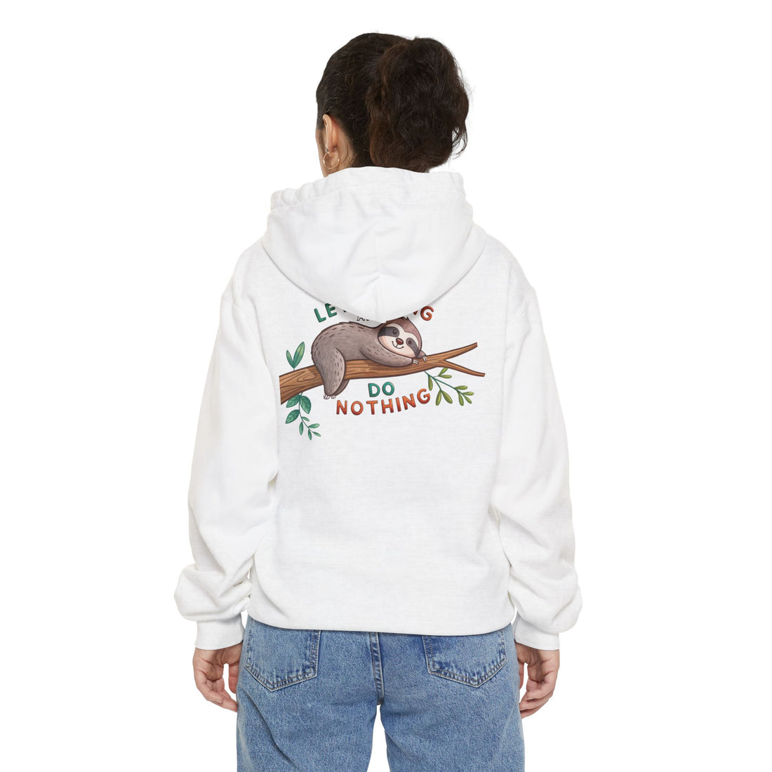 Unisex Hoodie - Let's Hang Sloth Design - Casual Comfort for Nature Lovers