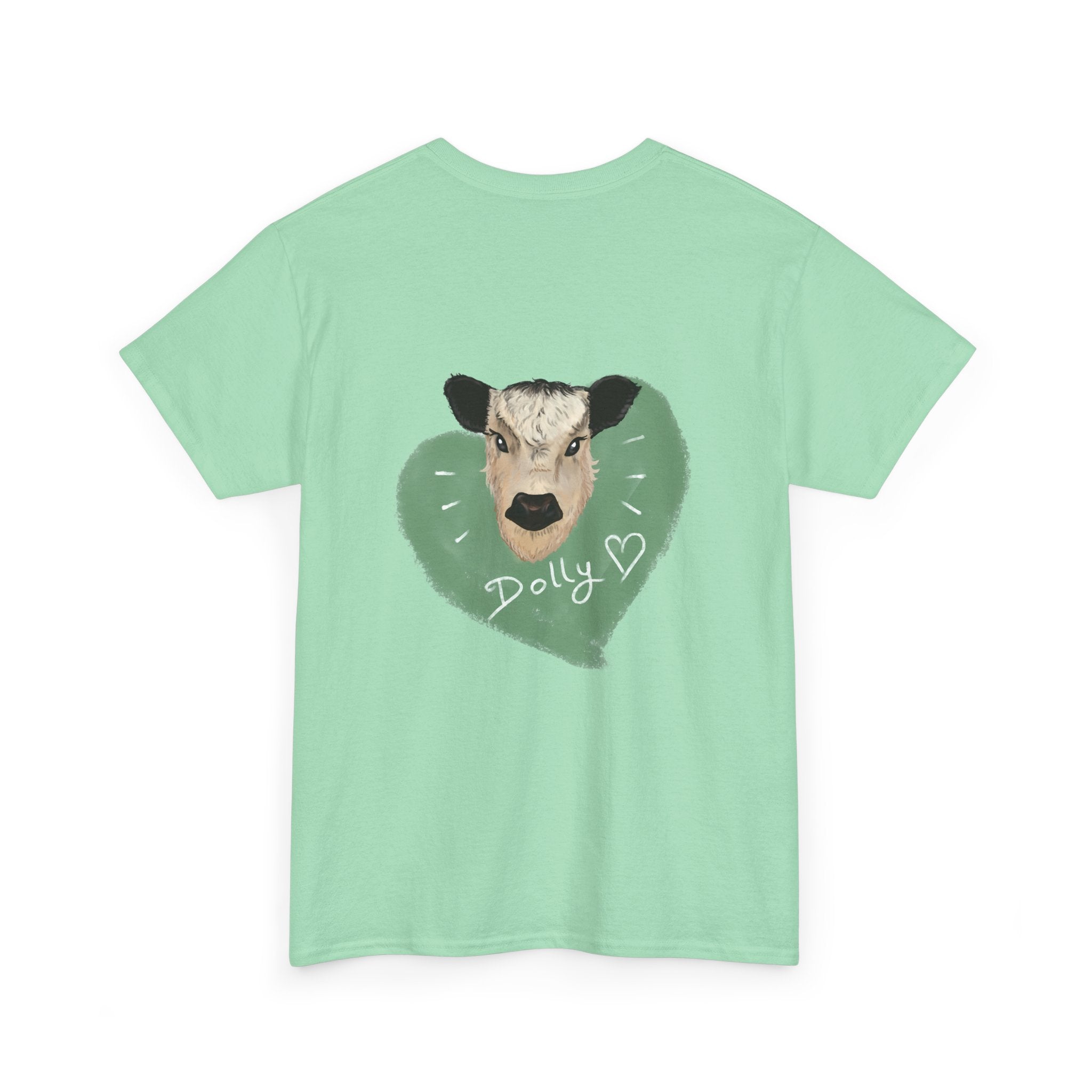 Dolly Cow Unisex Heavy Cotton Tee - Cute Farm Animal Graphic T-Shirt