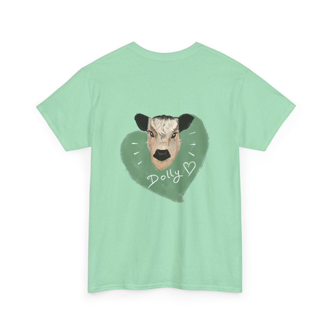 Dolly Cow Unisex Heavy Cotton Tee - Cute Farm Animal Graphic T-Shirt