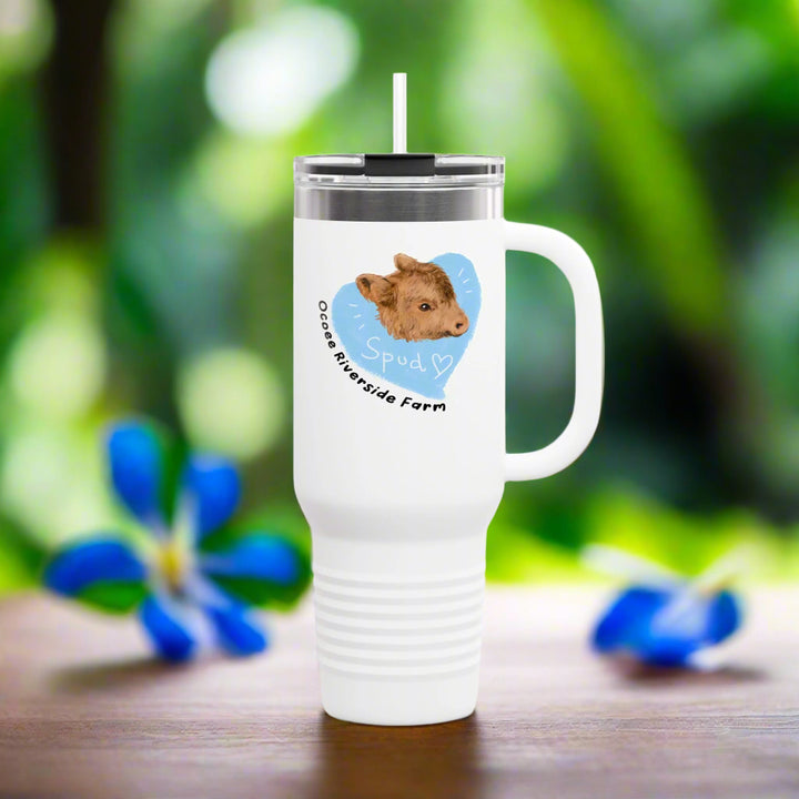Cute Cow Insulated Travel Mug - 40oz - Perfect for Adventure Lovers!