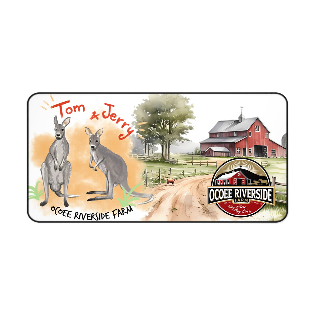 Animal Farm Custom Ocoee Riverside Farm Desk Mat Design