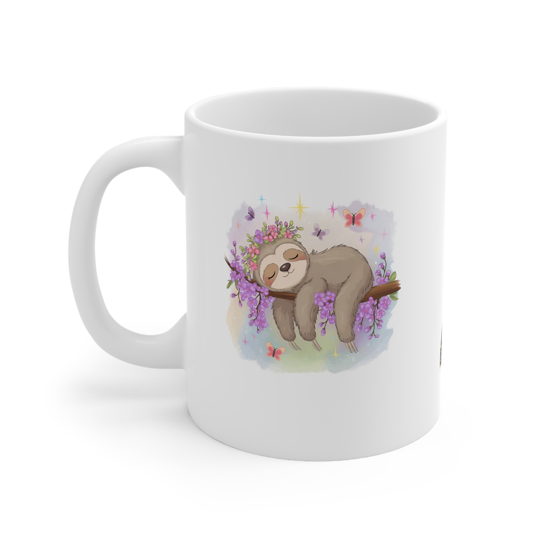 Whimsical Sloth Ceramic Coffee Cups - 11oz & 15oz | Perfect for Nature Lovers & Gift Giving
