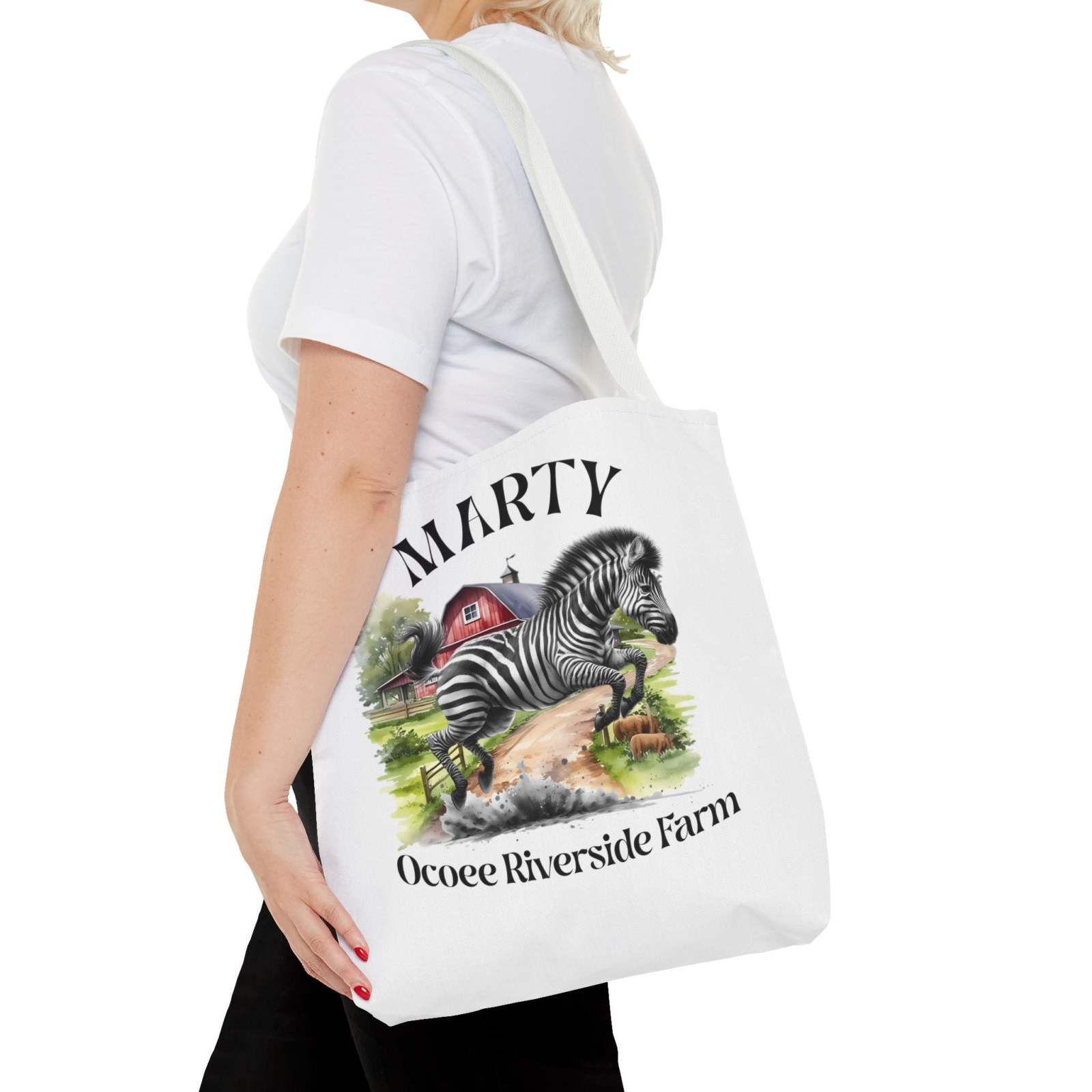 Personalized Zebra Design Tote Bag