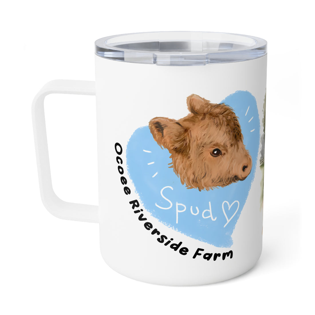 Rustic Farmhouse Insulated Coffee Mug - 10oz with Whimsical Artwork