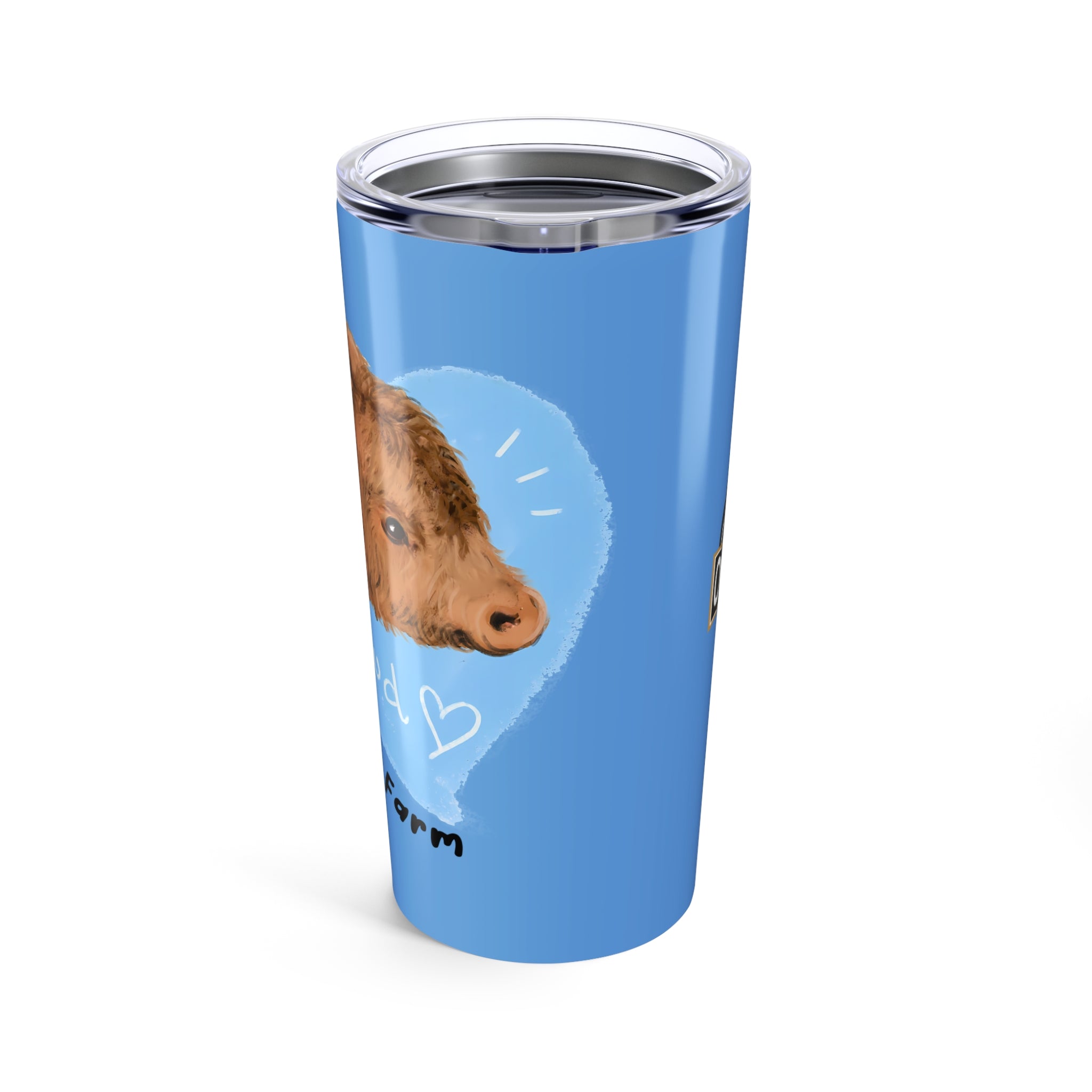 Custom 20oz Tumbler - Riverside Farm Cute Cow Design