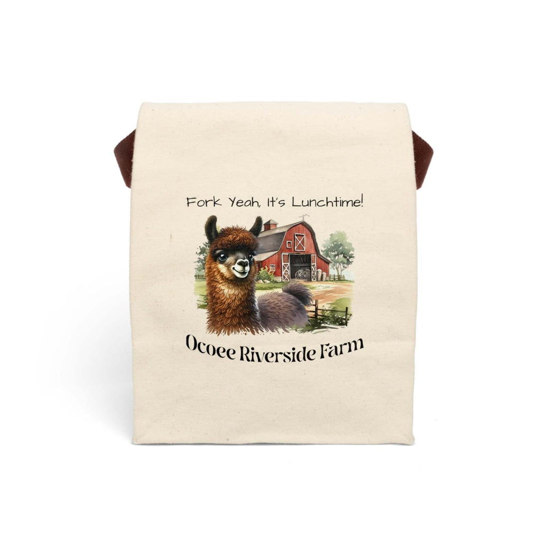 Funny Llama Canvas Lunch Bag