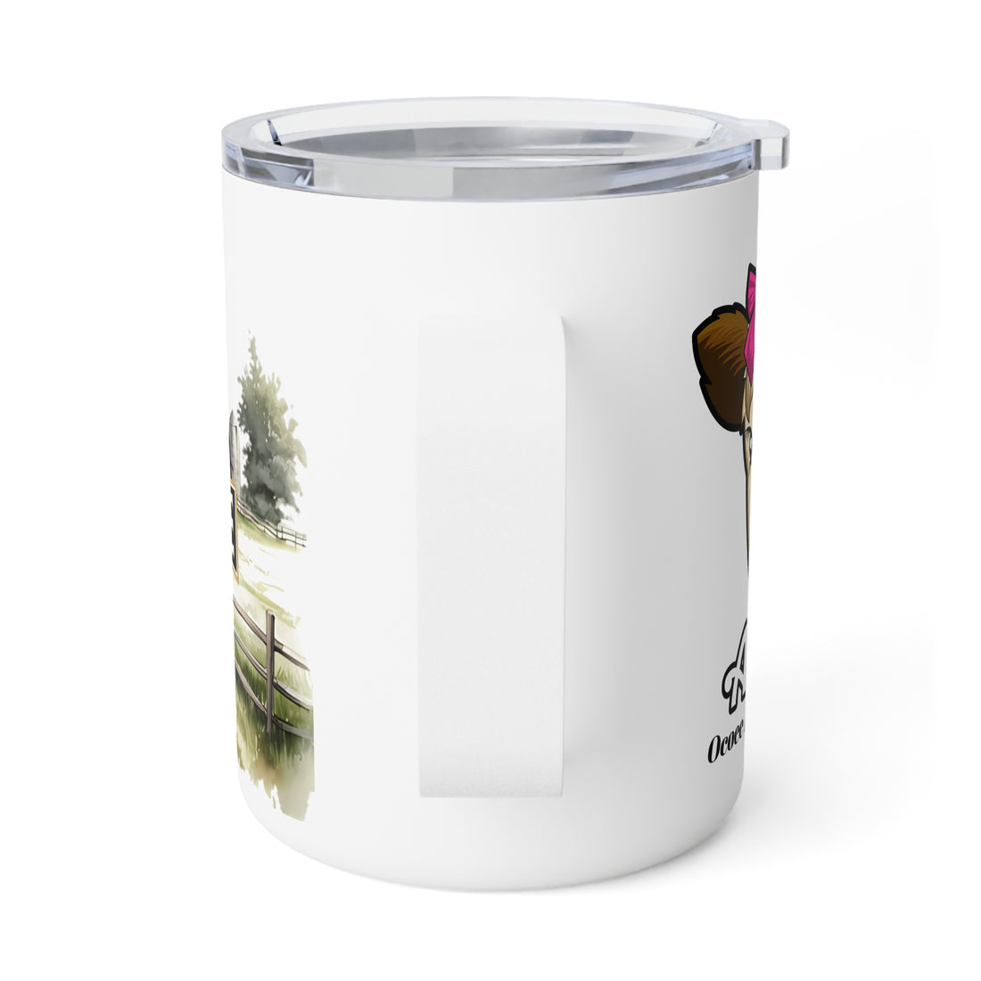 Rustic Farmhouse Insulated Coffee Mug - 10oz with Whimsical Artwork