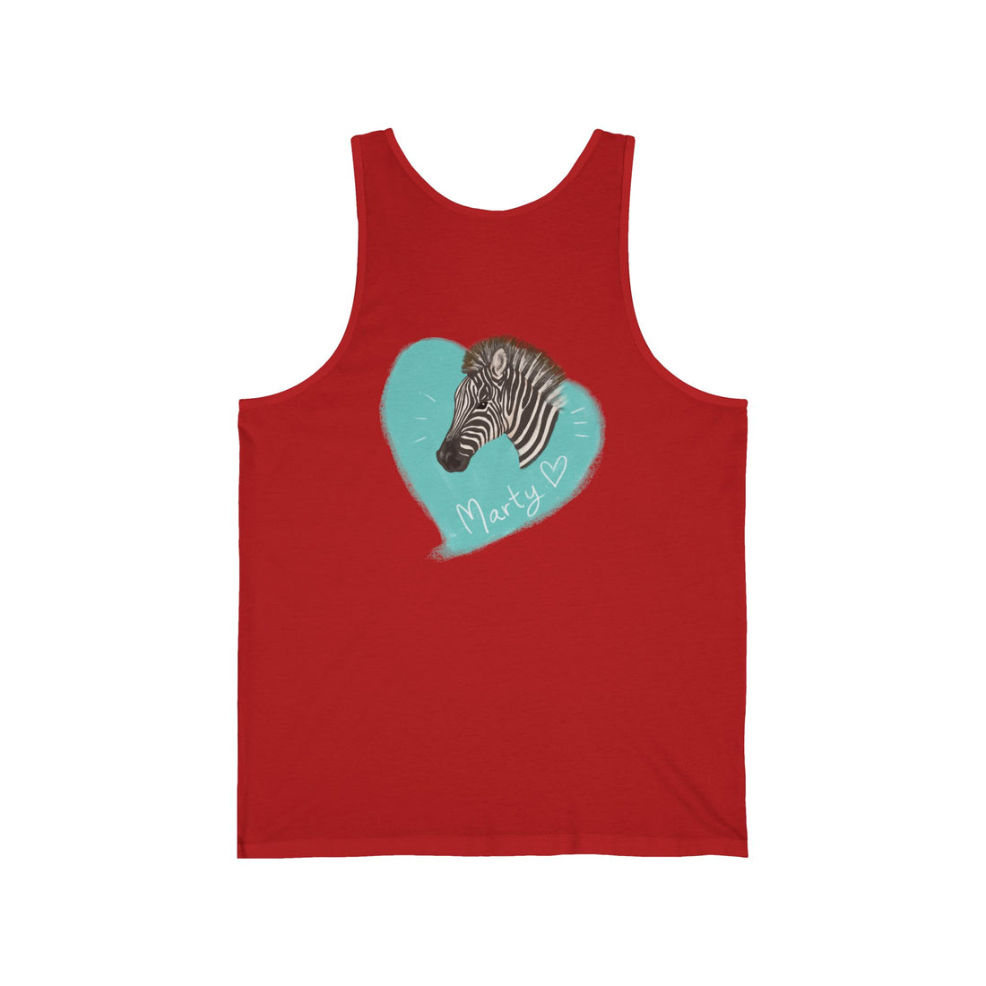 Cute Zebra Unisex Jersey Tank Top - Perfect for Summer and Animal Lovers