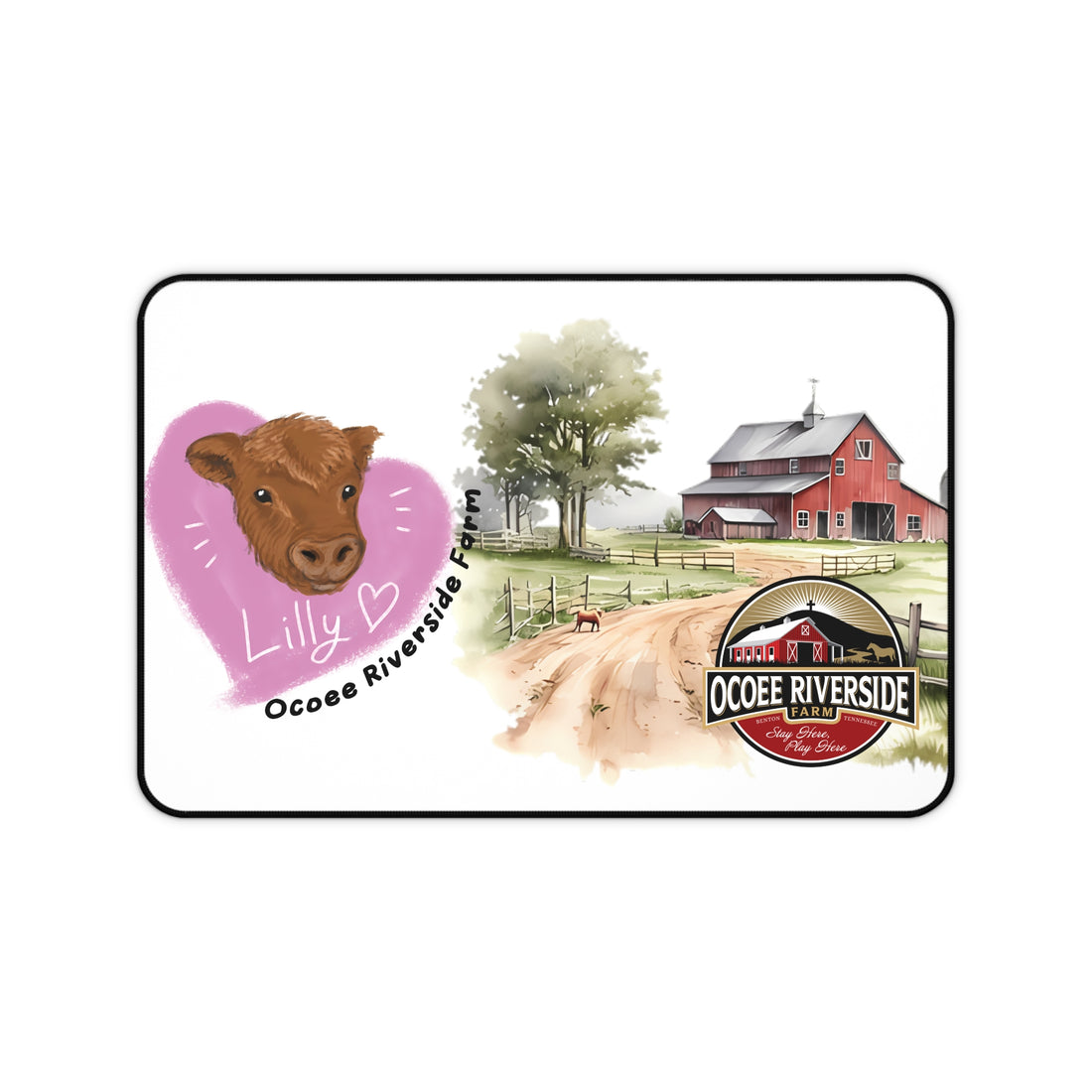 Animal Farm Custom Ocoee Riverside Farm Desk Mat Design