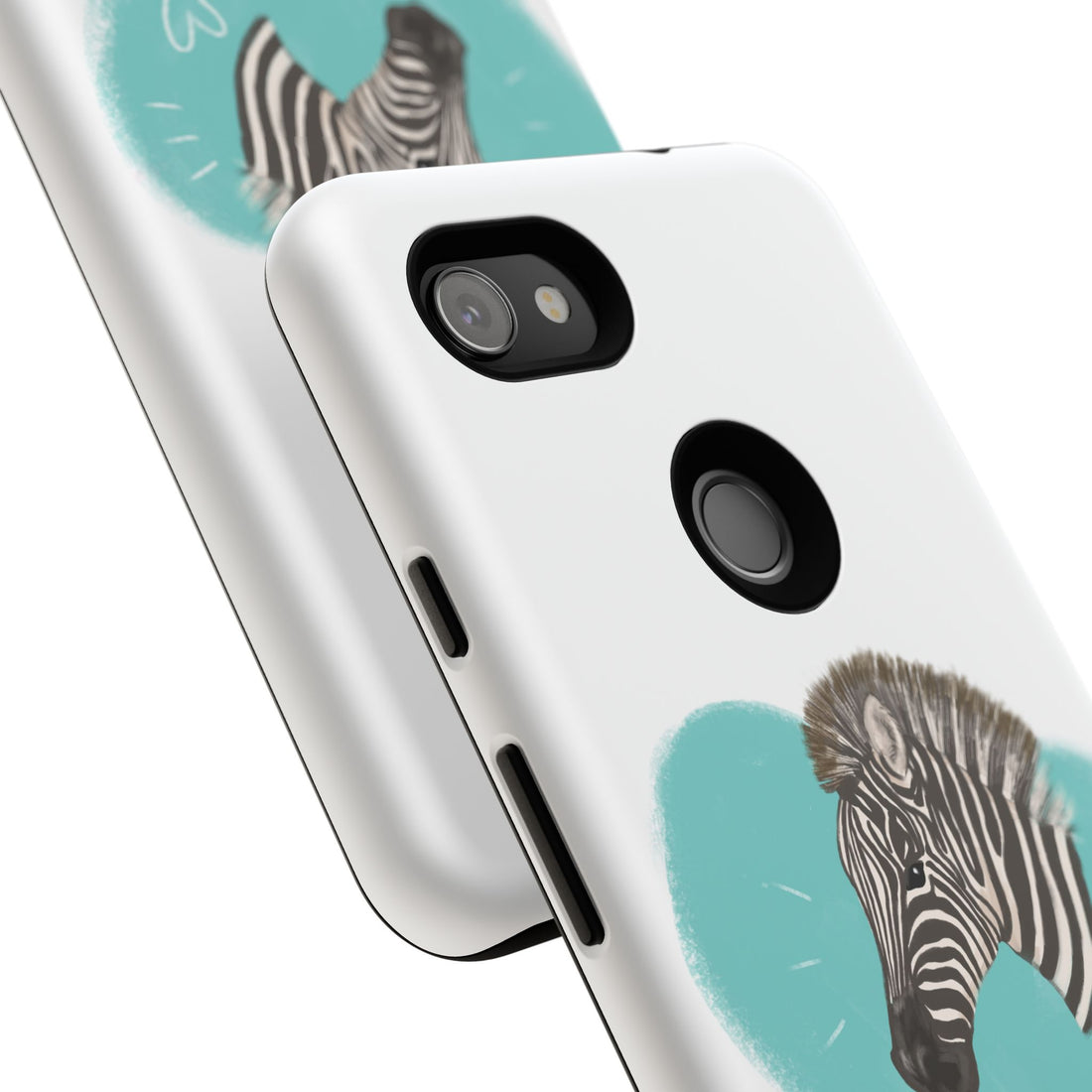 A zebra adorned with the word "Marty" creatively integrated into its stripes at Ocoee Riverside Farm Phone Case