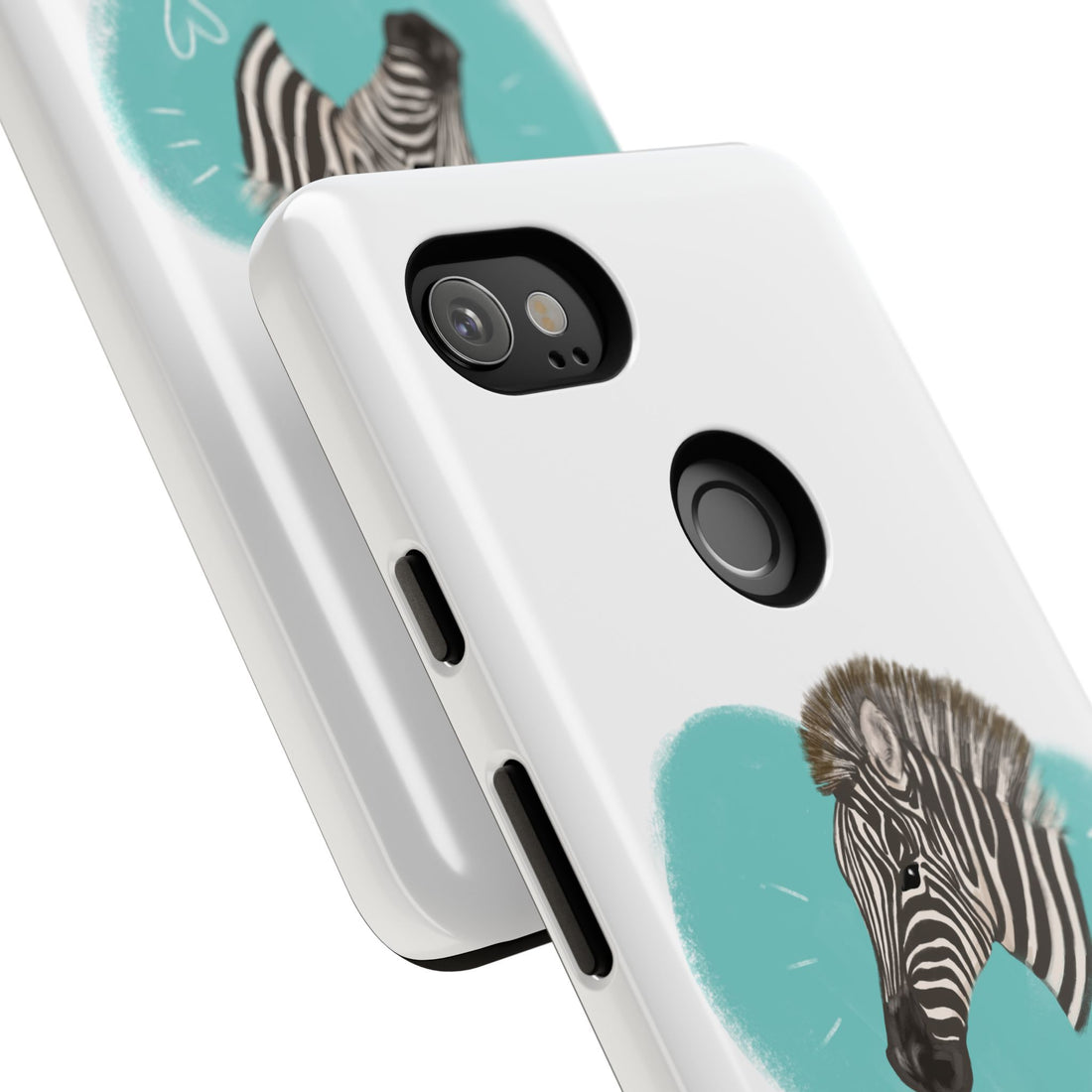 A zebra adorned with the word "Marty" creatively integrated into its stripes at Ocoee Riverside Farm Phone Case