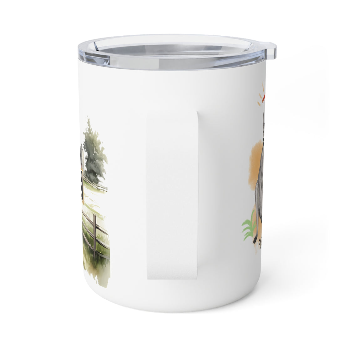 Rustic Farmhouse Insulated Coffee Mug - 10oz with Whimsical Artwork