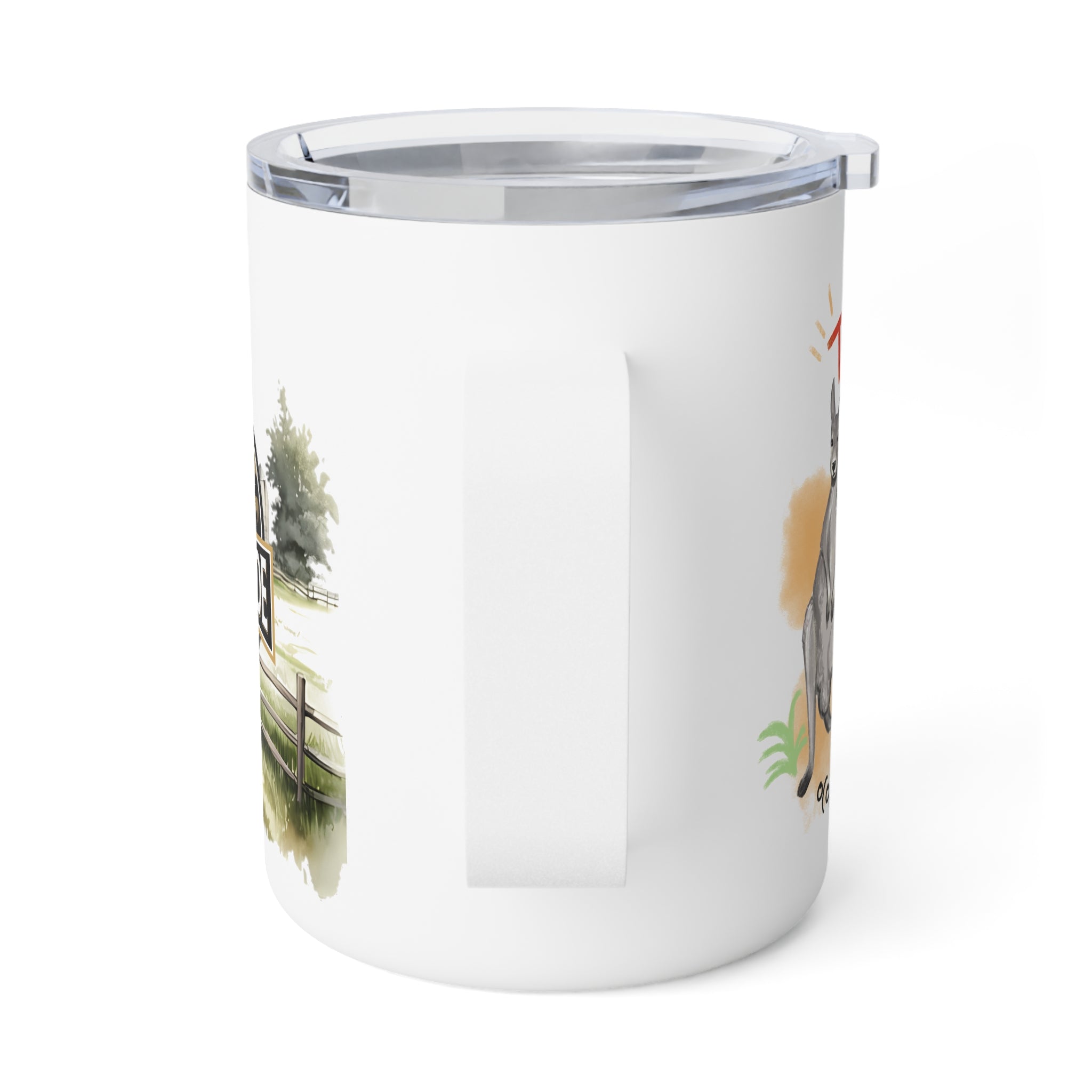 Rustic Insulated Coffee Mug | 10oz Mug with Farmhouse Design for Country Lovers