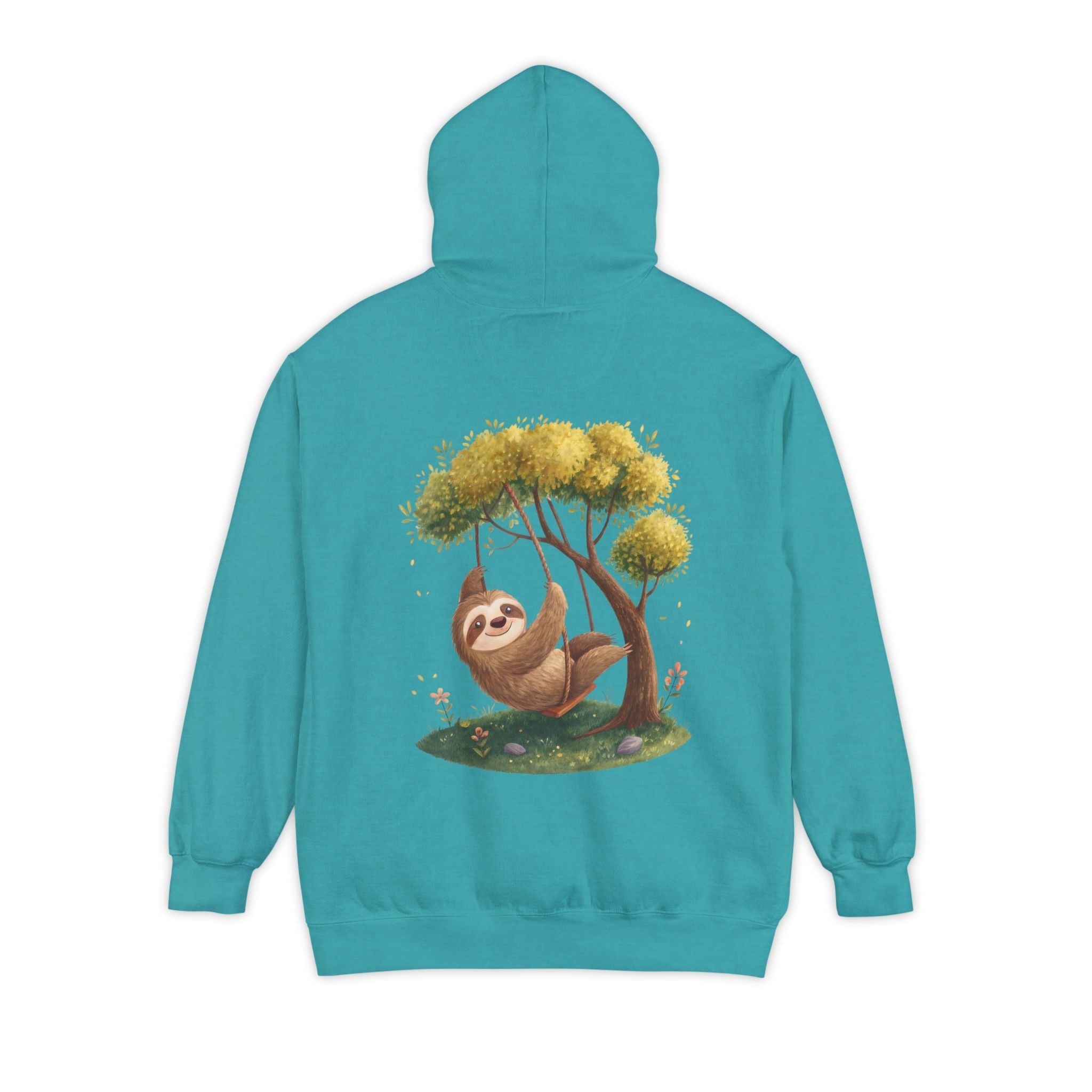 Cute Sloth Garment-Dyed Hoodie