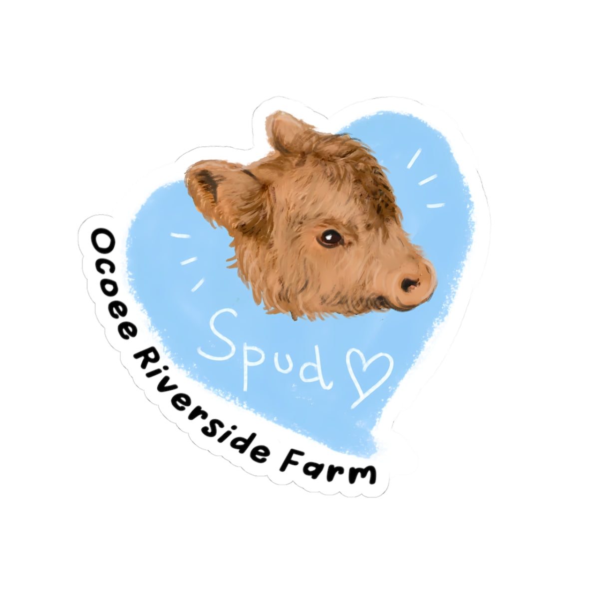 Cute Cow Kiss-Cut Stickers