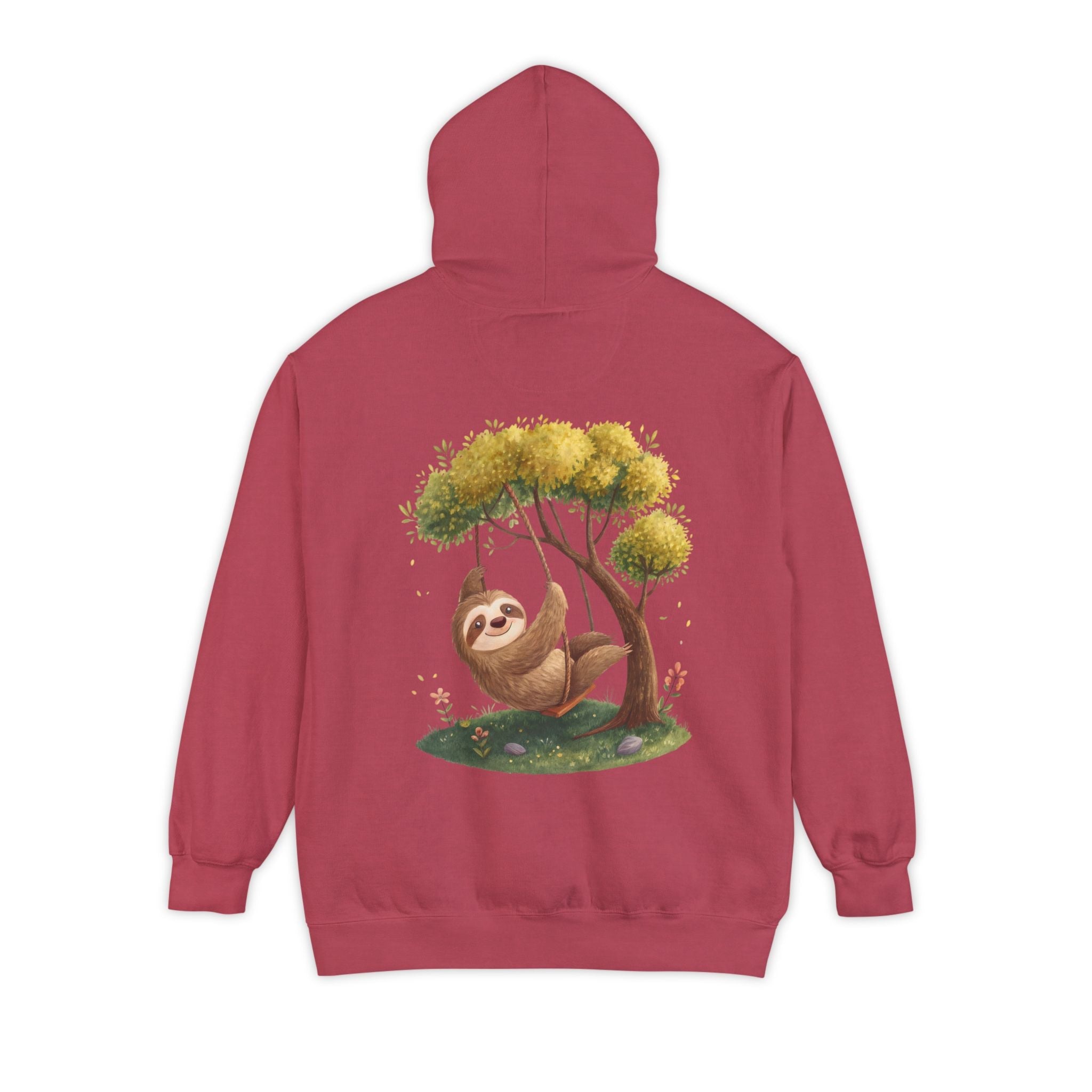 Cute Sloth Garment-Dyed Hoodie