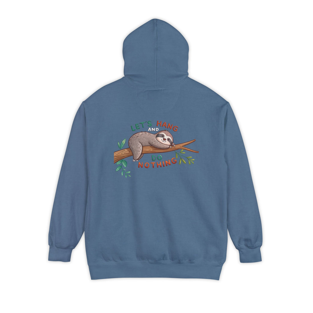 Unisex Hoodie - Let's Hang Sloth Design - Casual Comfort for Nature Lovers