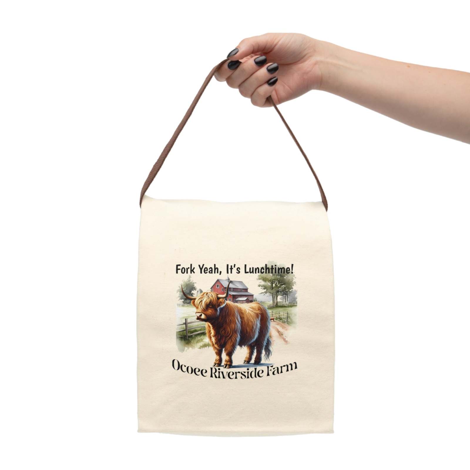 Canvas Lunch Bag with Strap