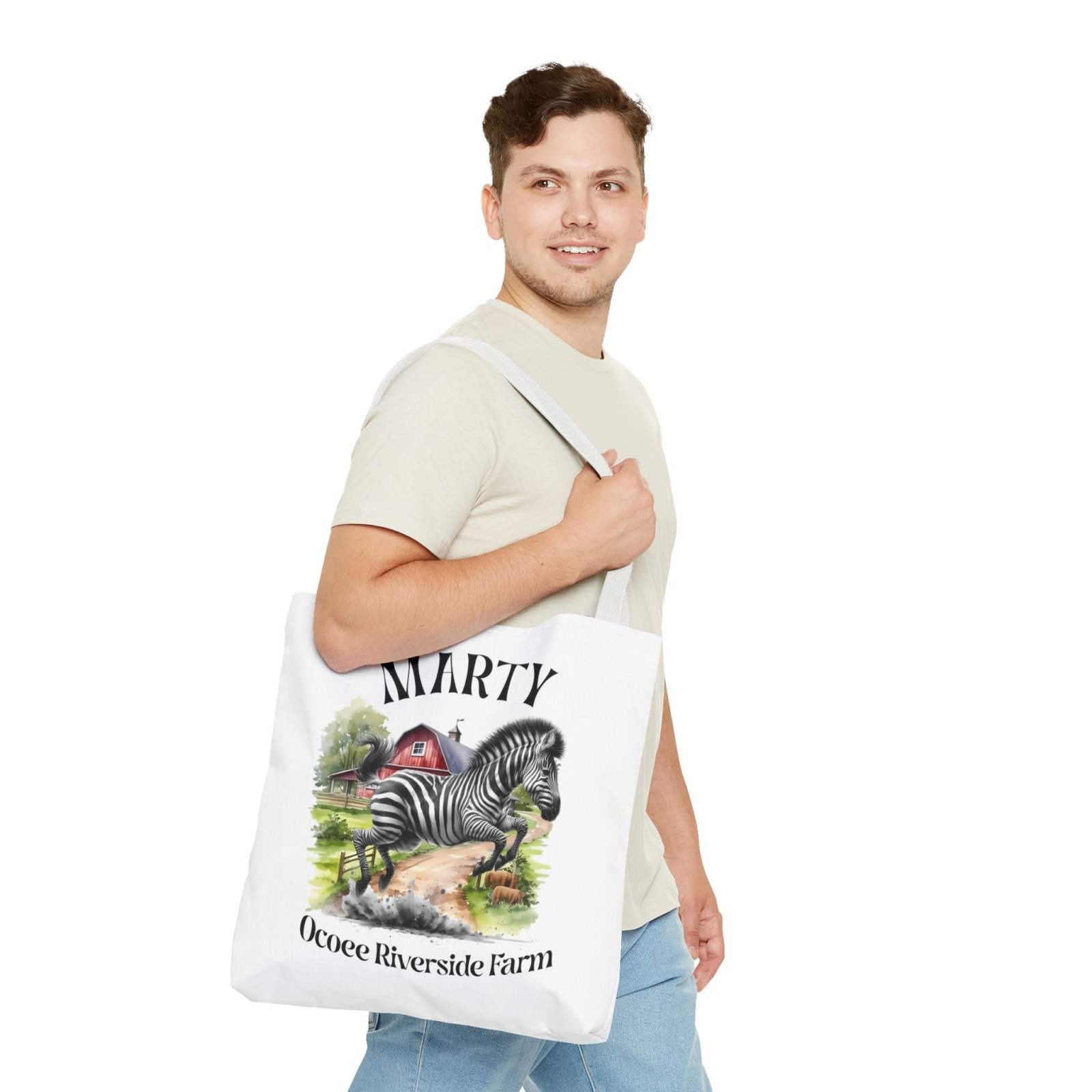 Personalized Zebra Design Tote Bag
