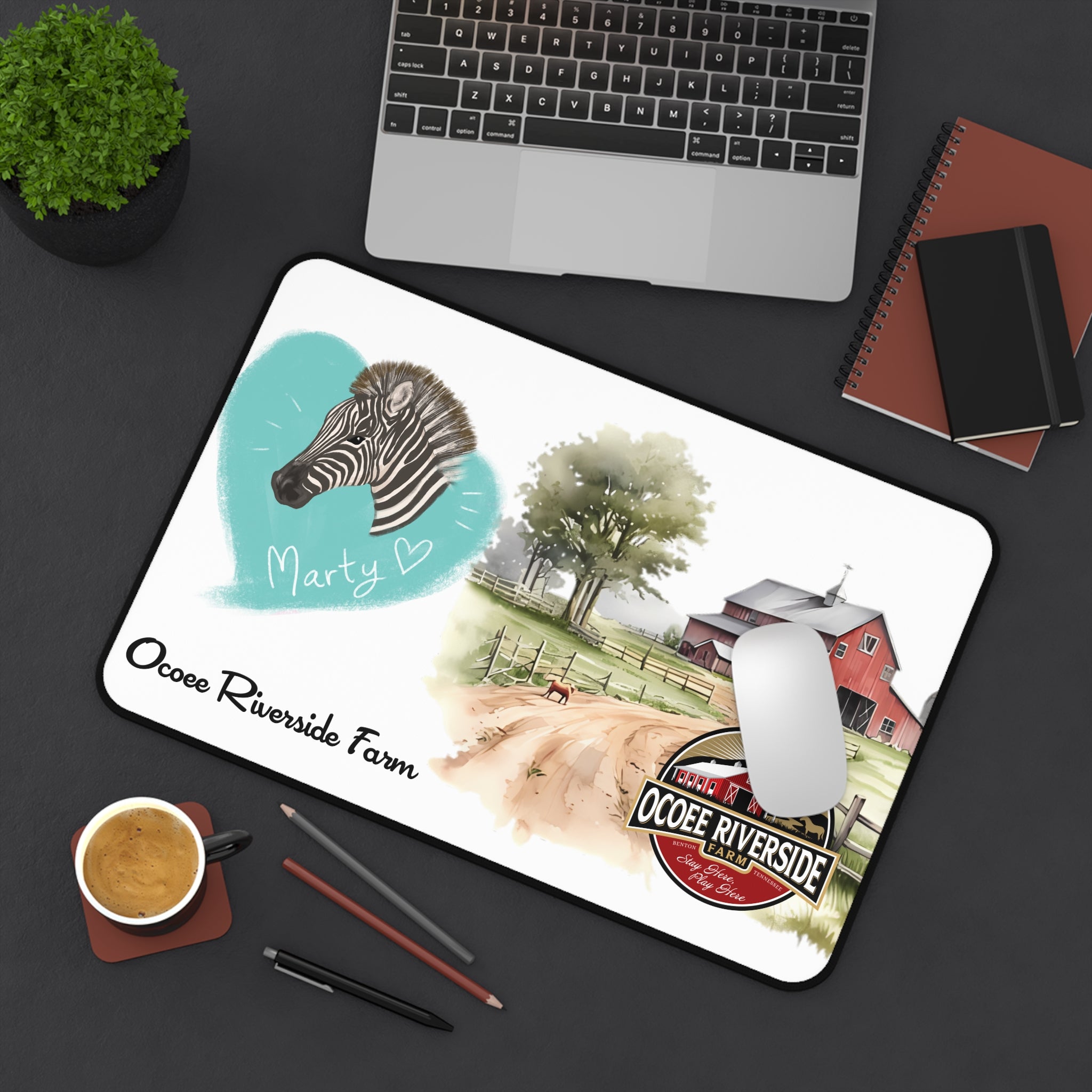 Animal Farm Custom Ocoee Riverside Farm Desk Mat Design