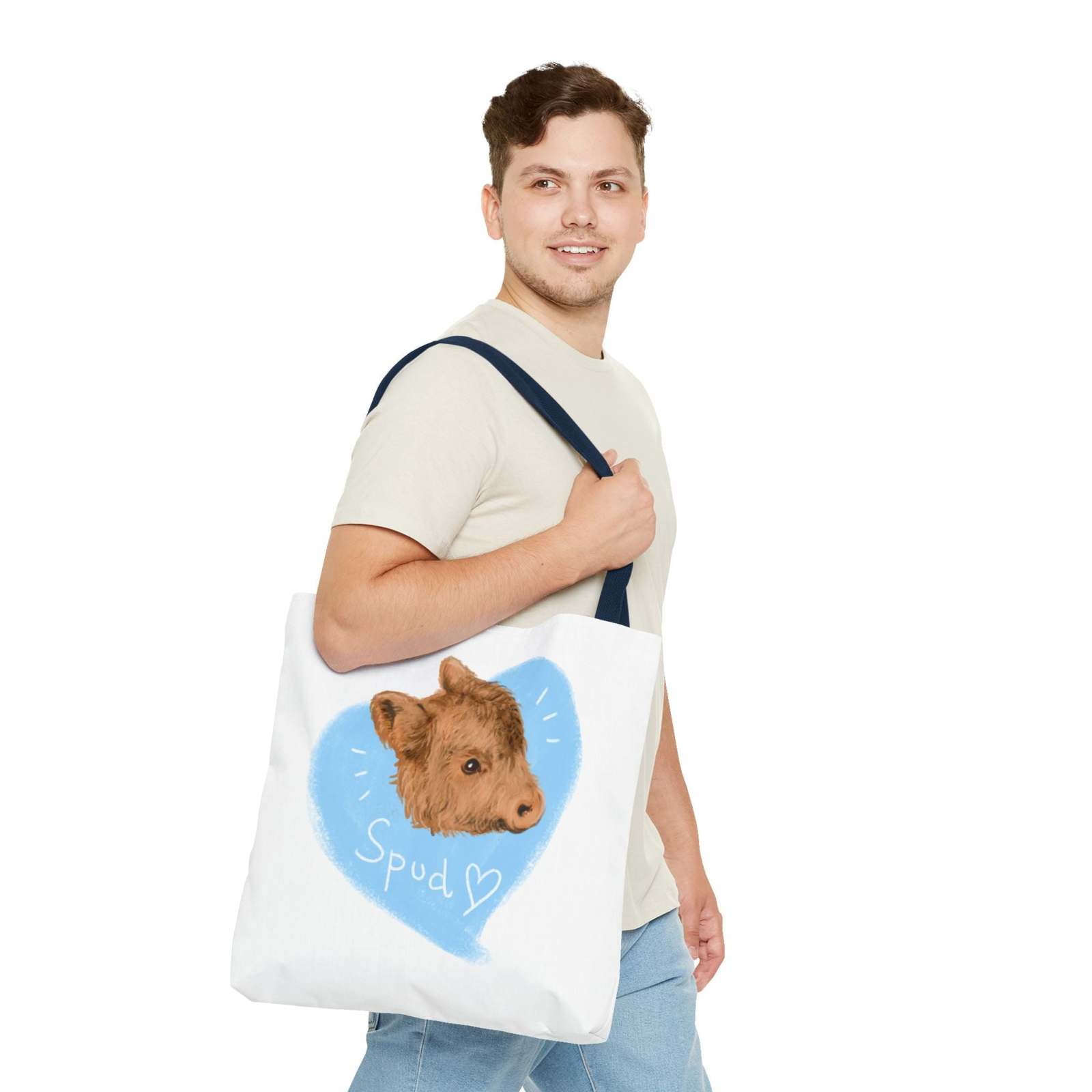Adorable Spud Cow Tote Bag