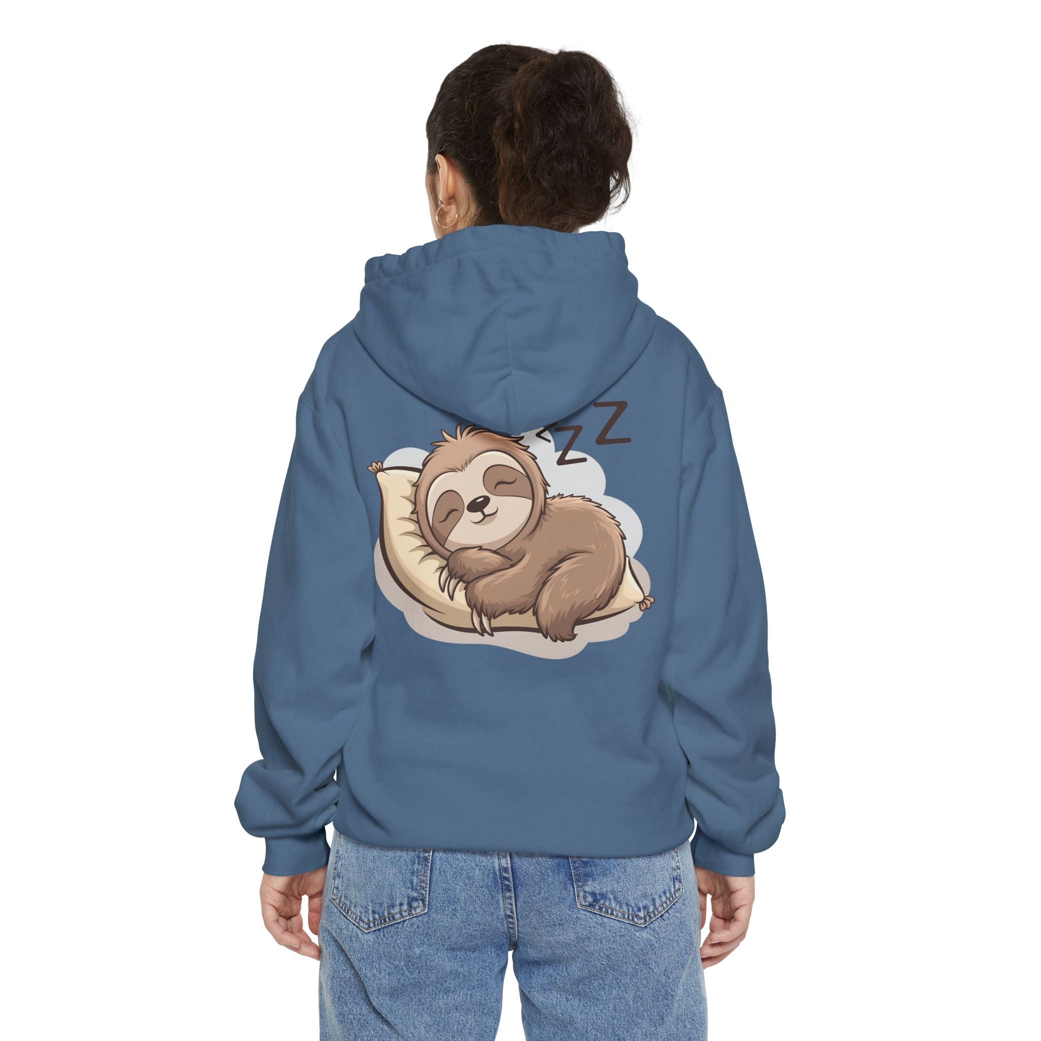 Cozy Sloth Hoodie - Unisex Garment-Dyed Comfort