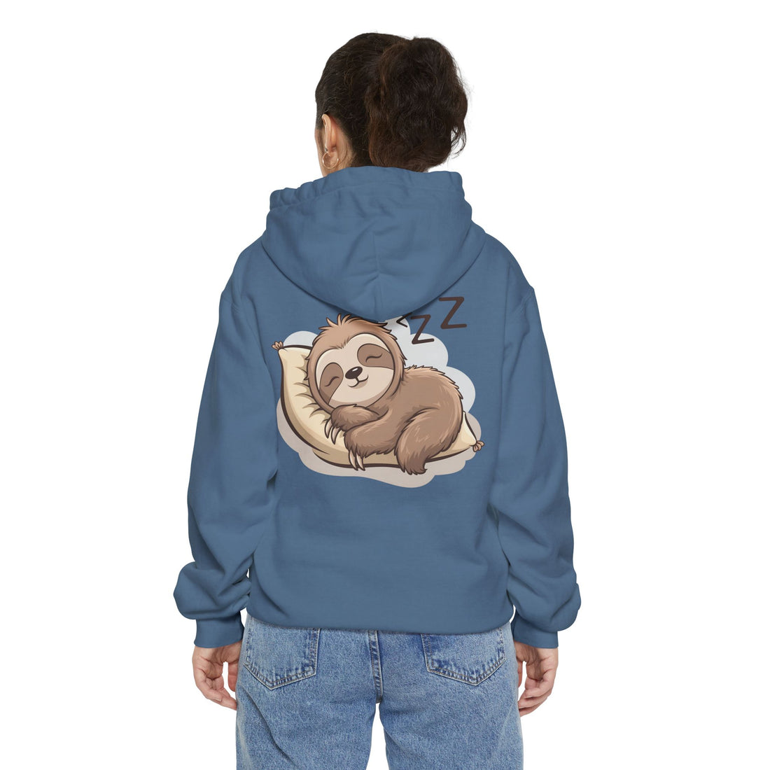 Cozy Sloth Hoodie - Unisex Garment-Dyed Comfort