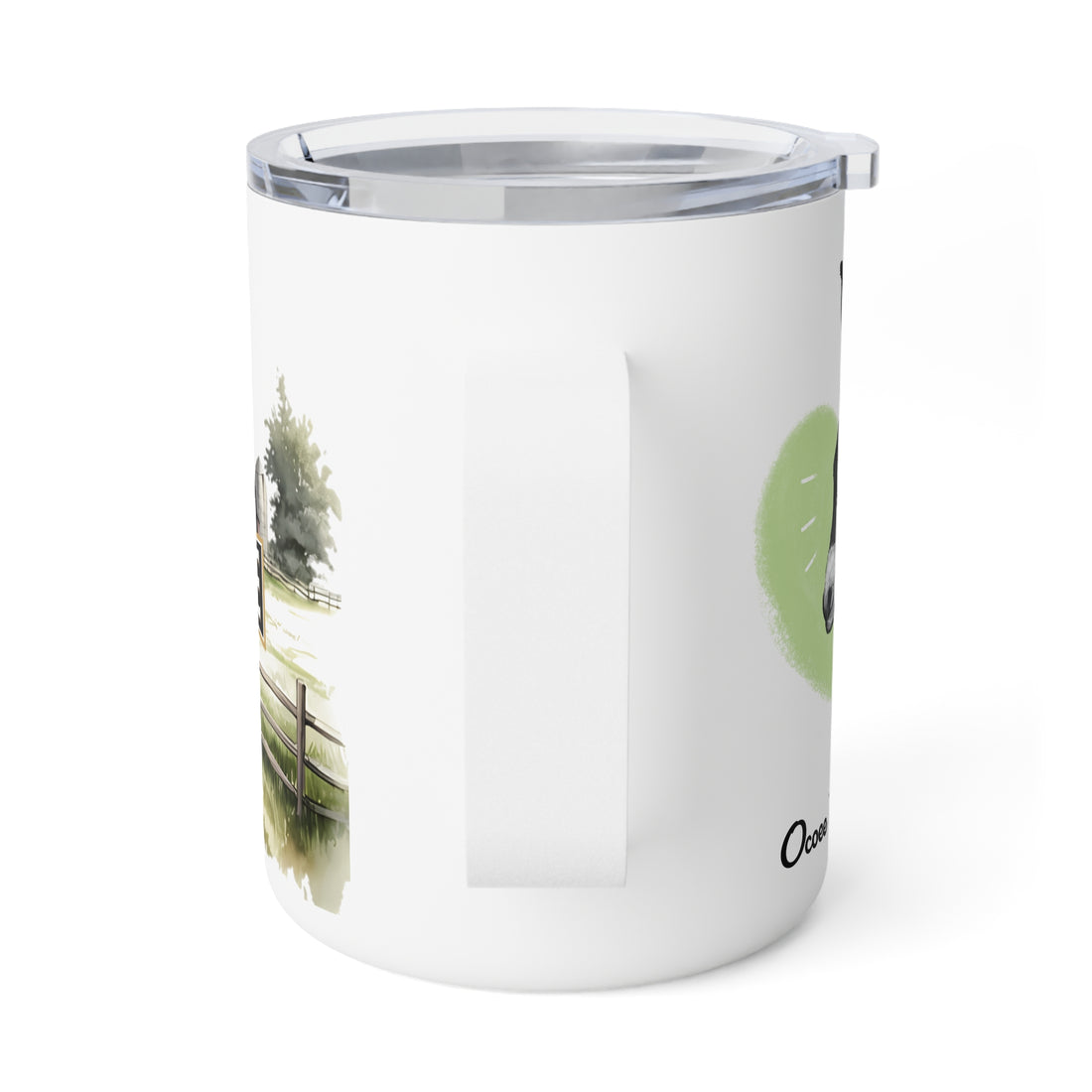 Rustic Farmhouse Insulated Coffee Mug - 10oz with Whimsical Artwork