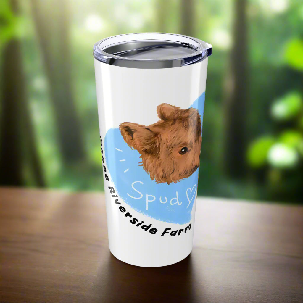 Custom 20oz Tumbler - Riverside Farm Cute Cow Design