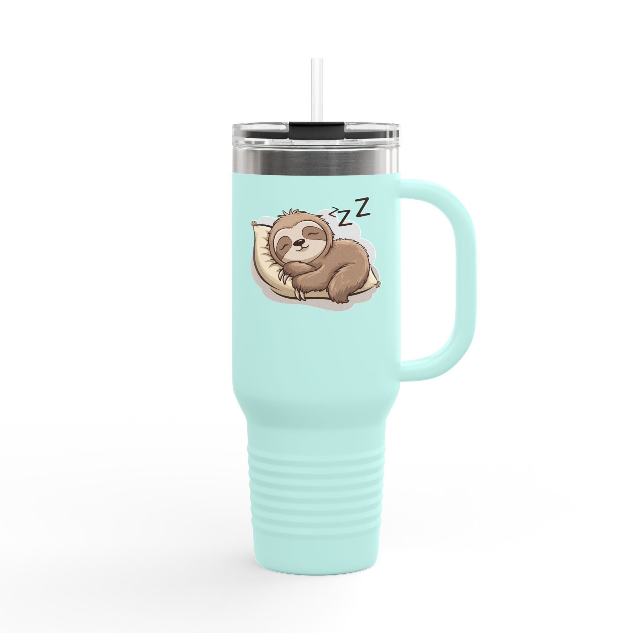 Cozy Sloth Insulated Travel Mug - 40oz, Perfect for Coffee Lovers and Adventurers