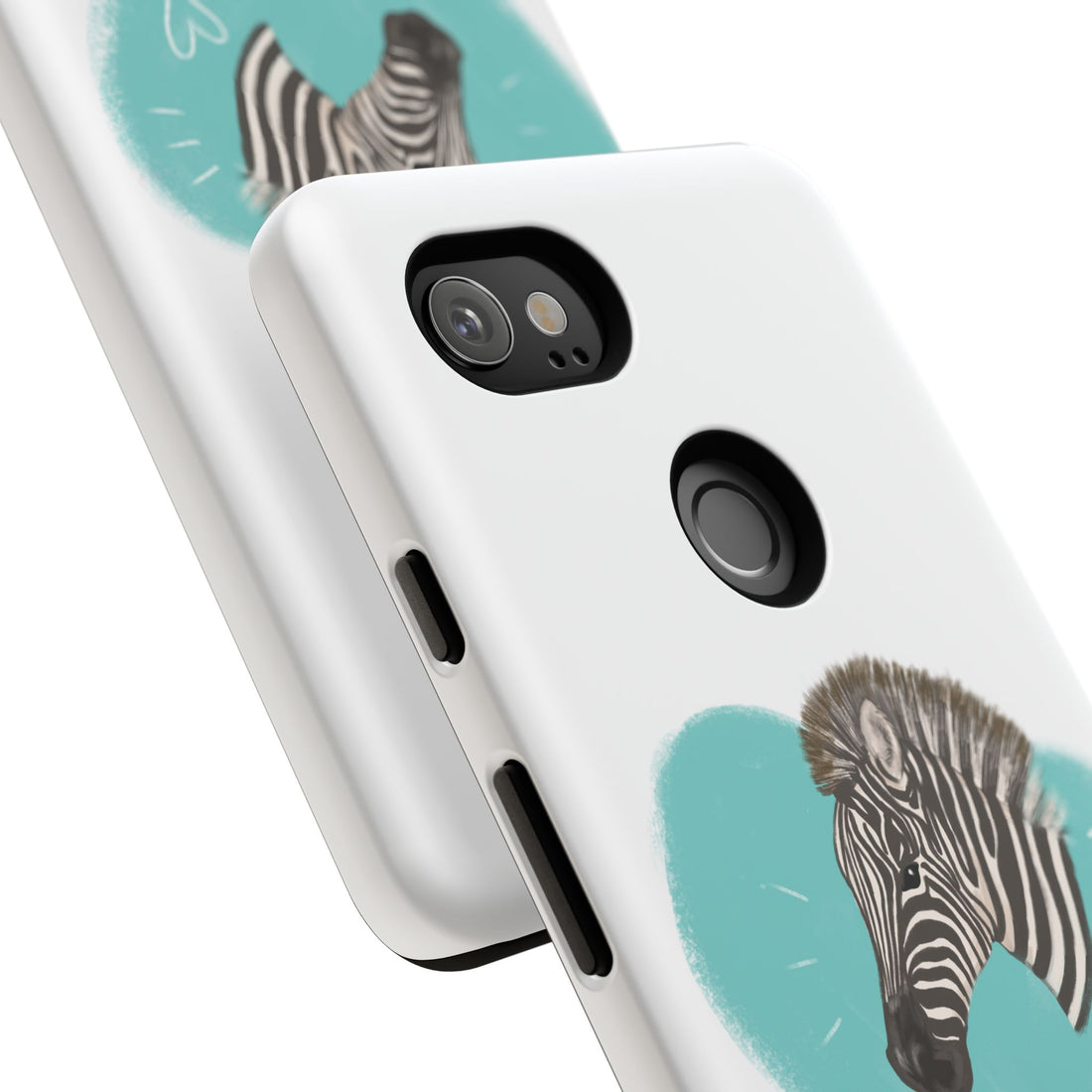 A zebra adorned with the word "Marty" creatively integrated into its stripes at Ocoee Riverside Farm Phone Case