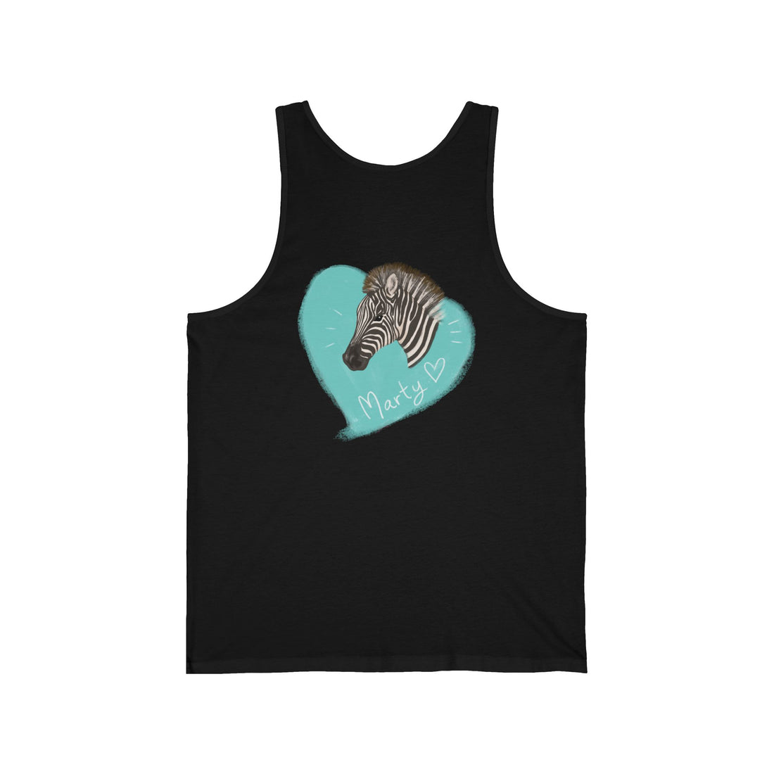 Cute Zebra Unisex Jersey Tank Top - Perfect for Summer and Animal Lovers