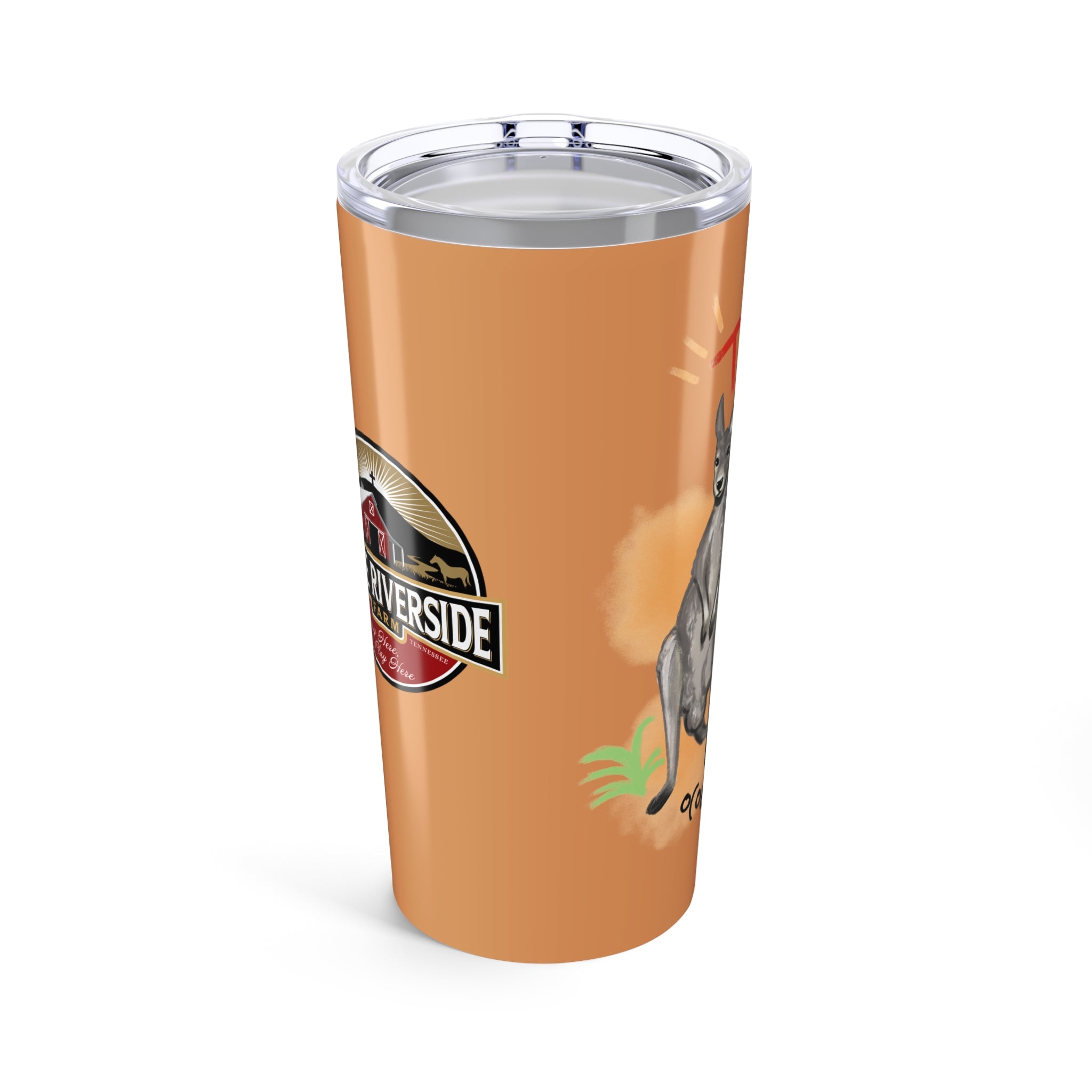 Custom 20oz Tumbler - Riverside Farm Kangaroo Design