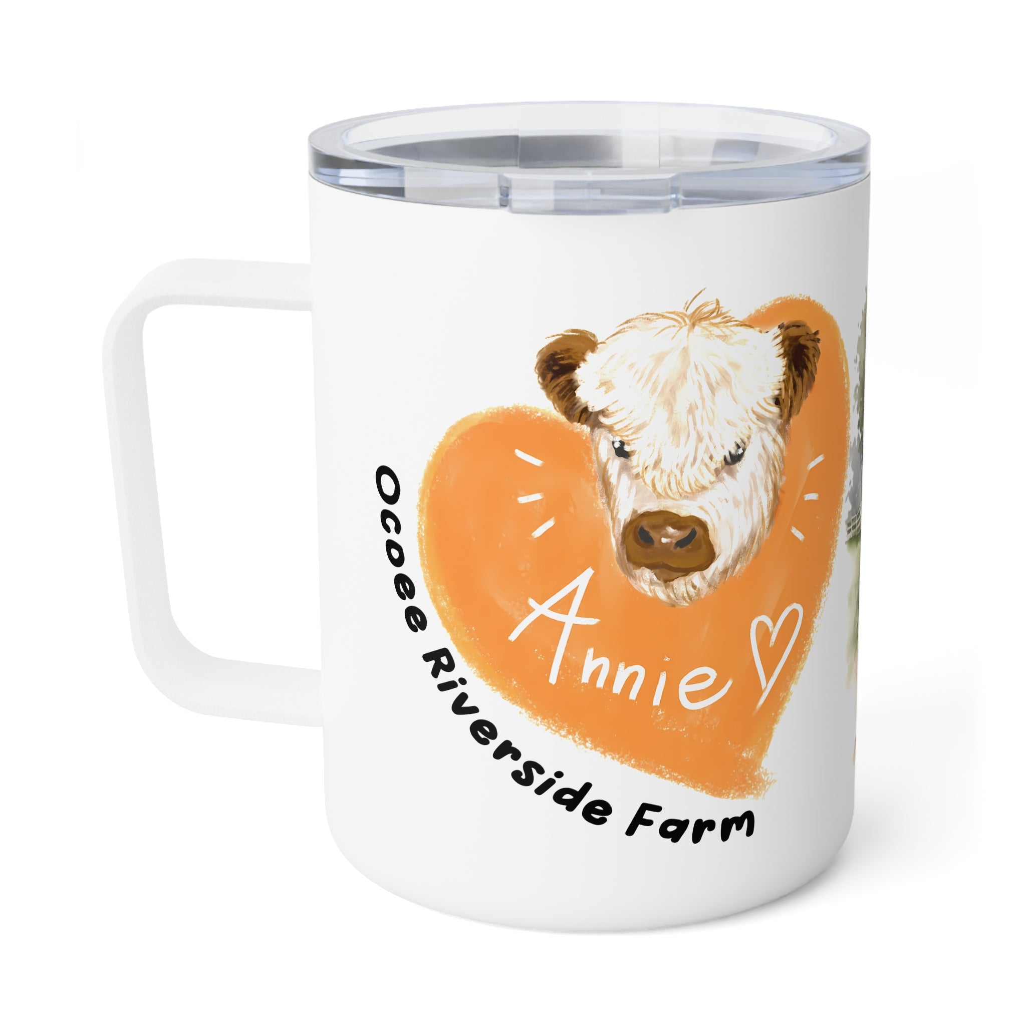 Rustic Farmhouse Insulated Coffee Mug - 10oz with Whimsical Artwork