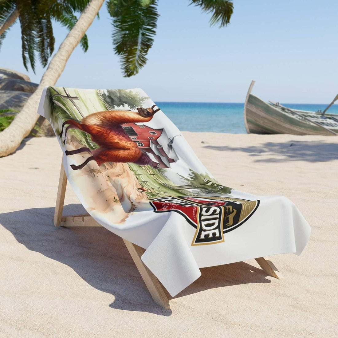 Ocoee Riverside Farm Llama Beach Towel