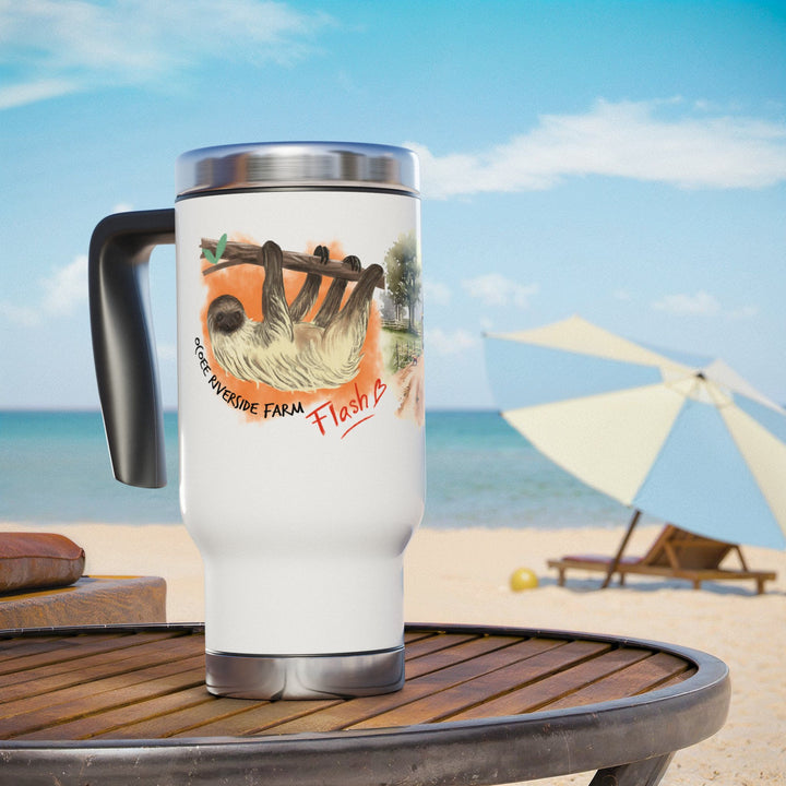 Personalized Stainless Steel Travel Mug - Farm Animal Design, 14oz