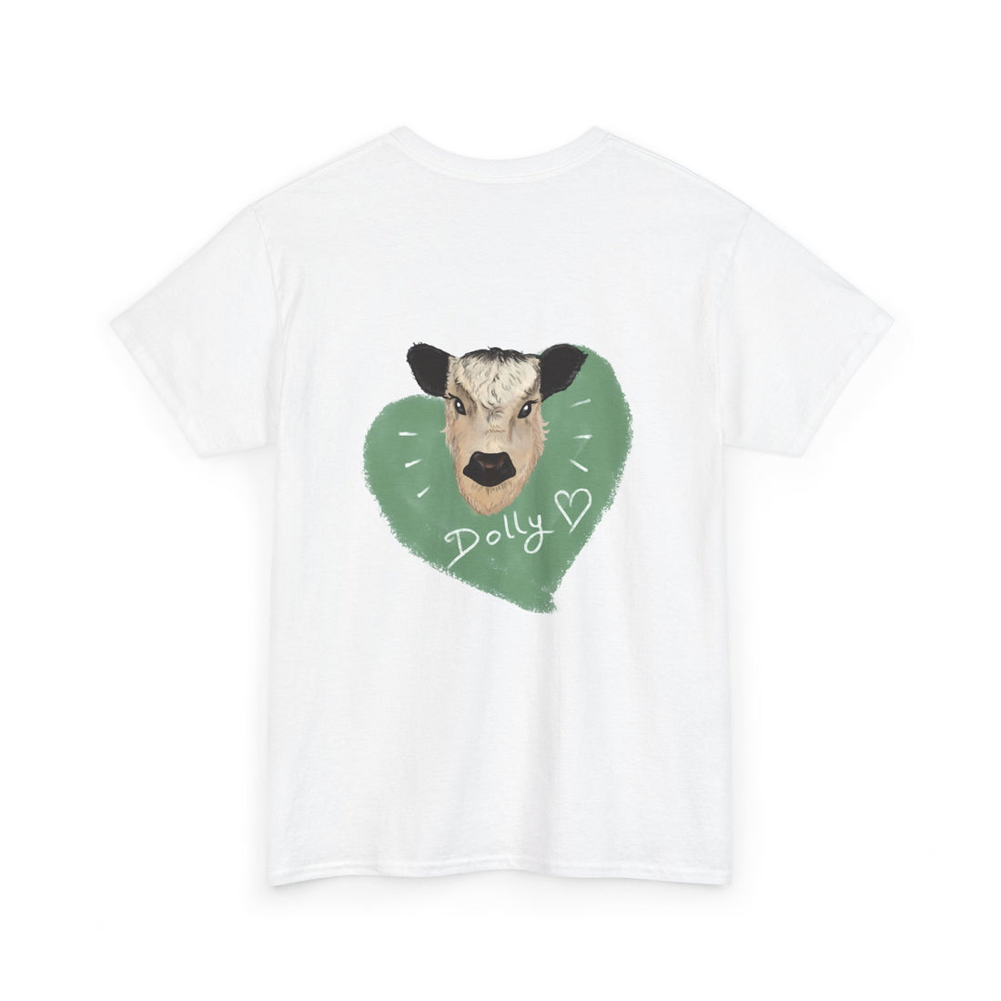Dolly Cow Unisex Heavy Cotton Tee - Cute Farm Animal Graphic T-Shirt