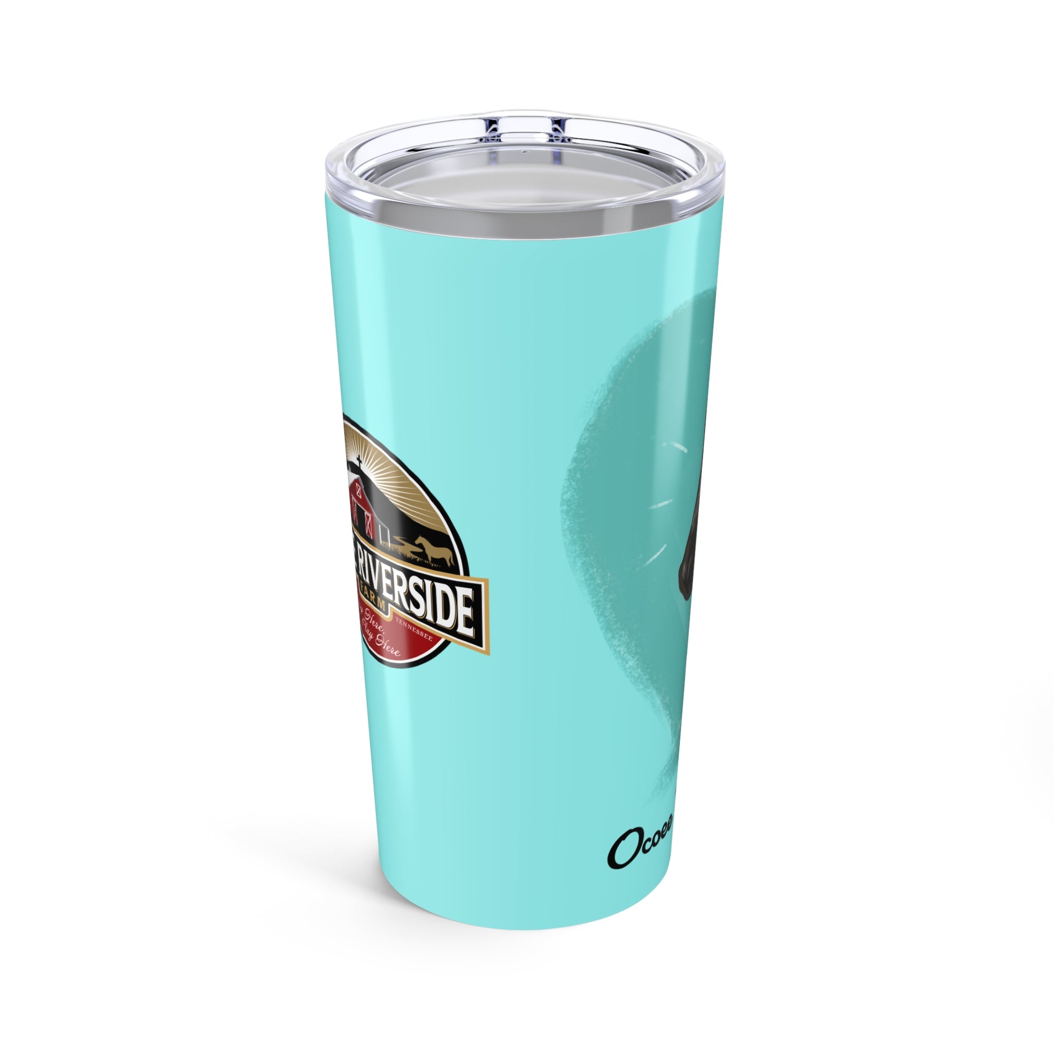 Custom 20oz Tumbler - Riverside Farm Zebra Design