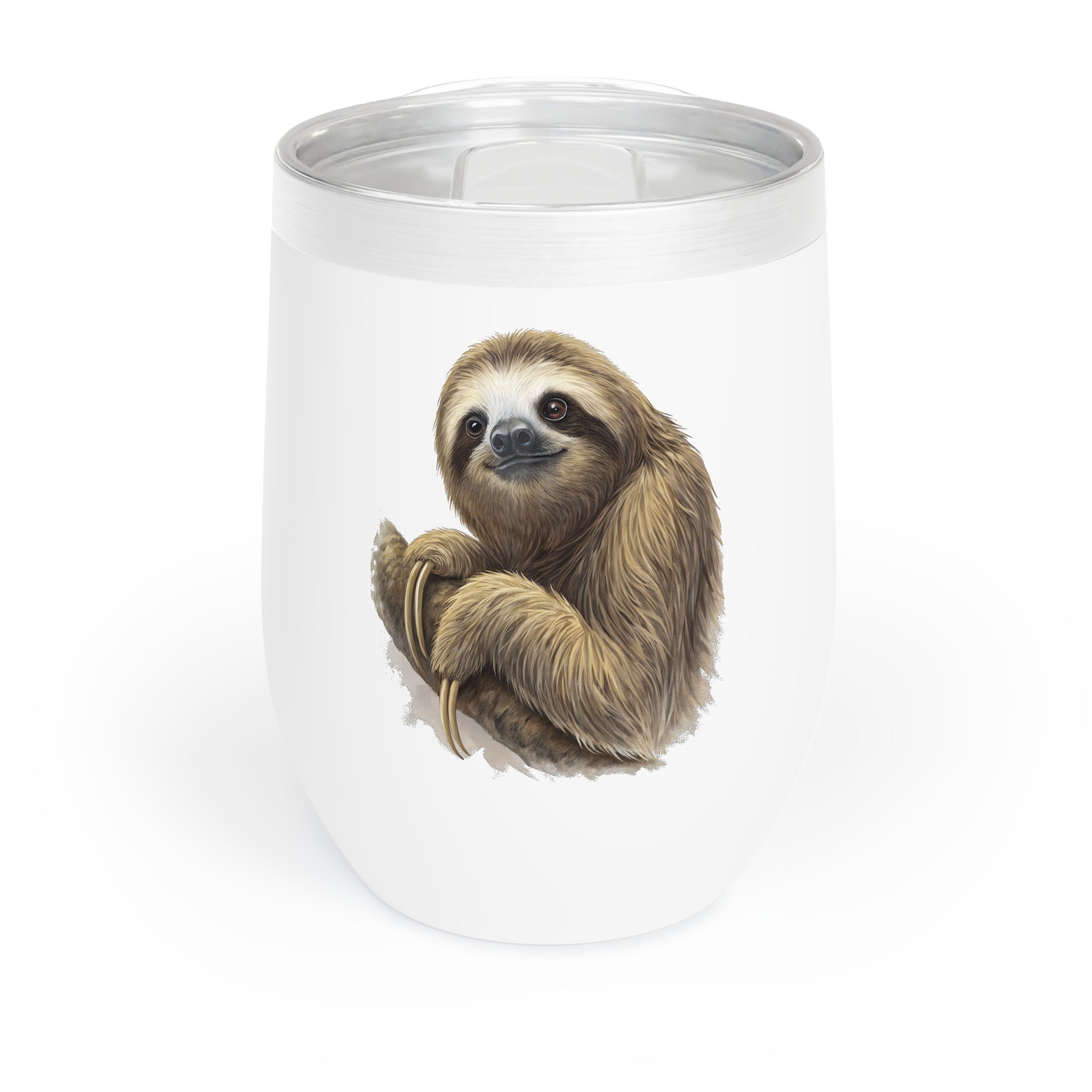 Cute Sloth Wine Tumbler - Chill Vibes, Perfect for Relaxing Moments