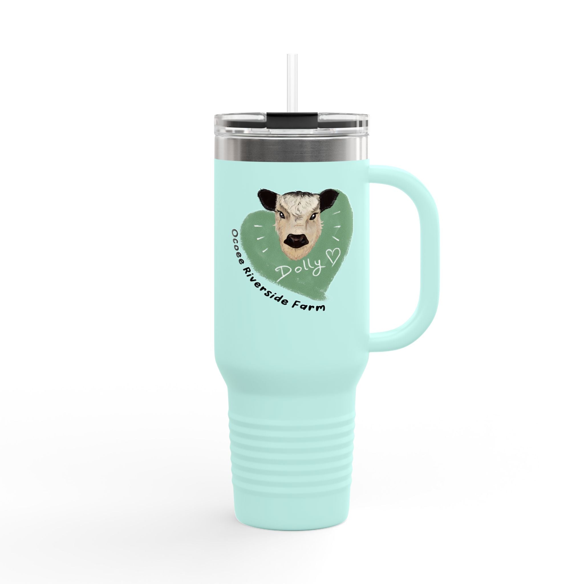 Cute Cow Insulated Travel Mug - 40oz - Perfect for Adventure Lovers!