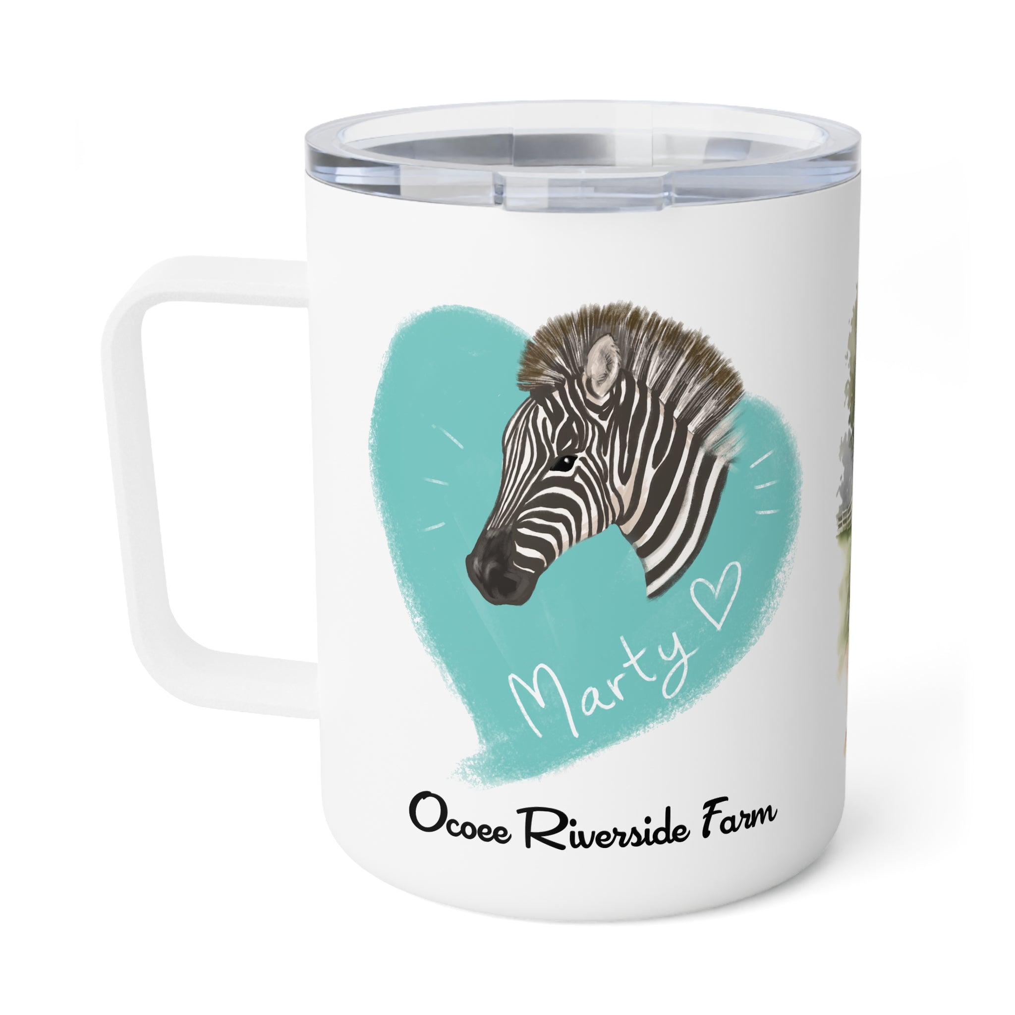 Rustic Farmhouse Insulated Coffee Mug - 10oz with Whimsical Artwork