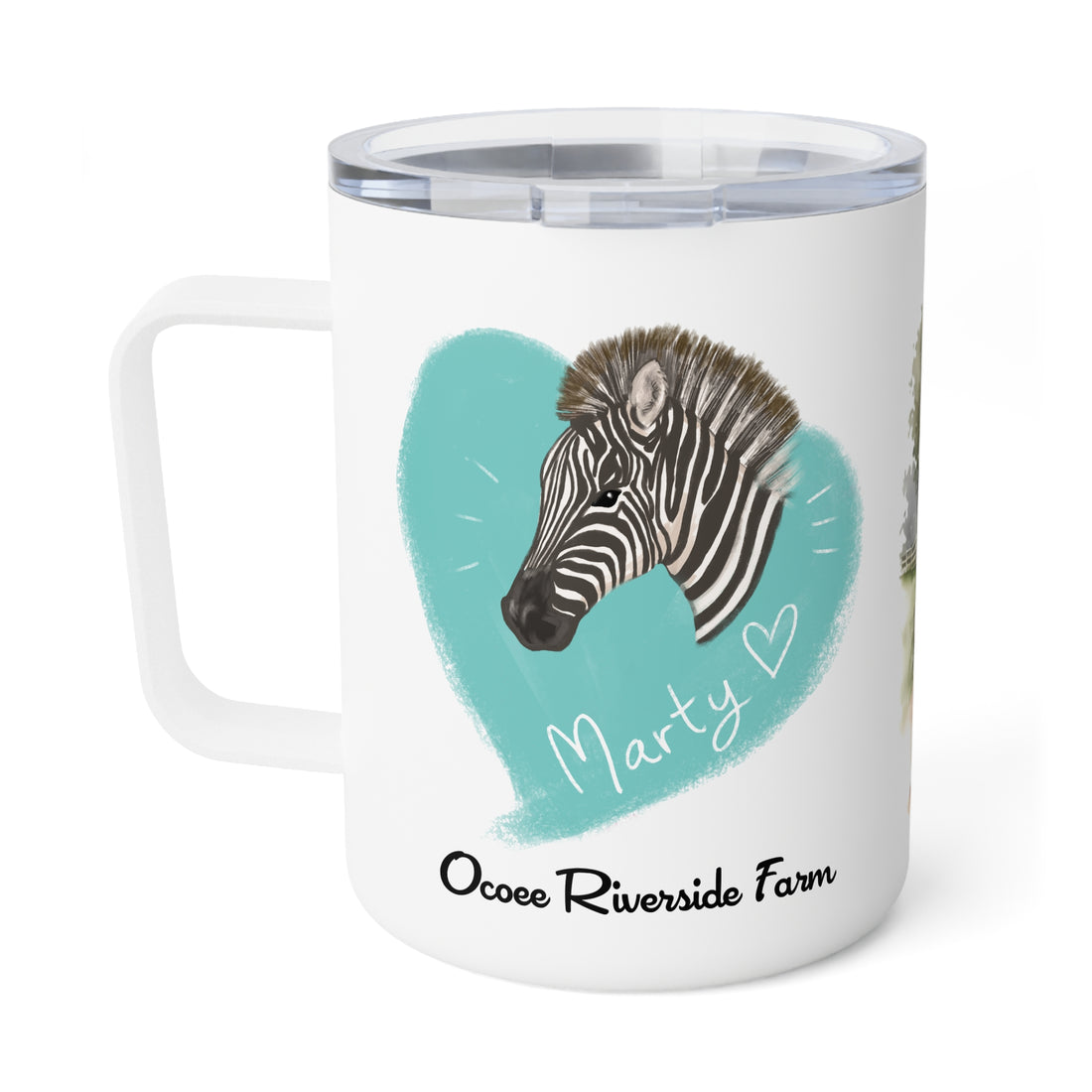 Rustic Farmhouse Insulated Coffee Mug - 10oz with Whimsical Artwork